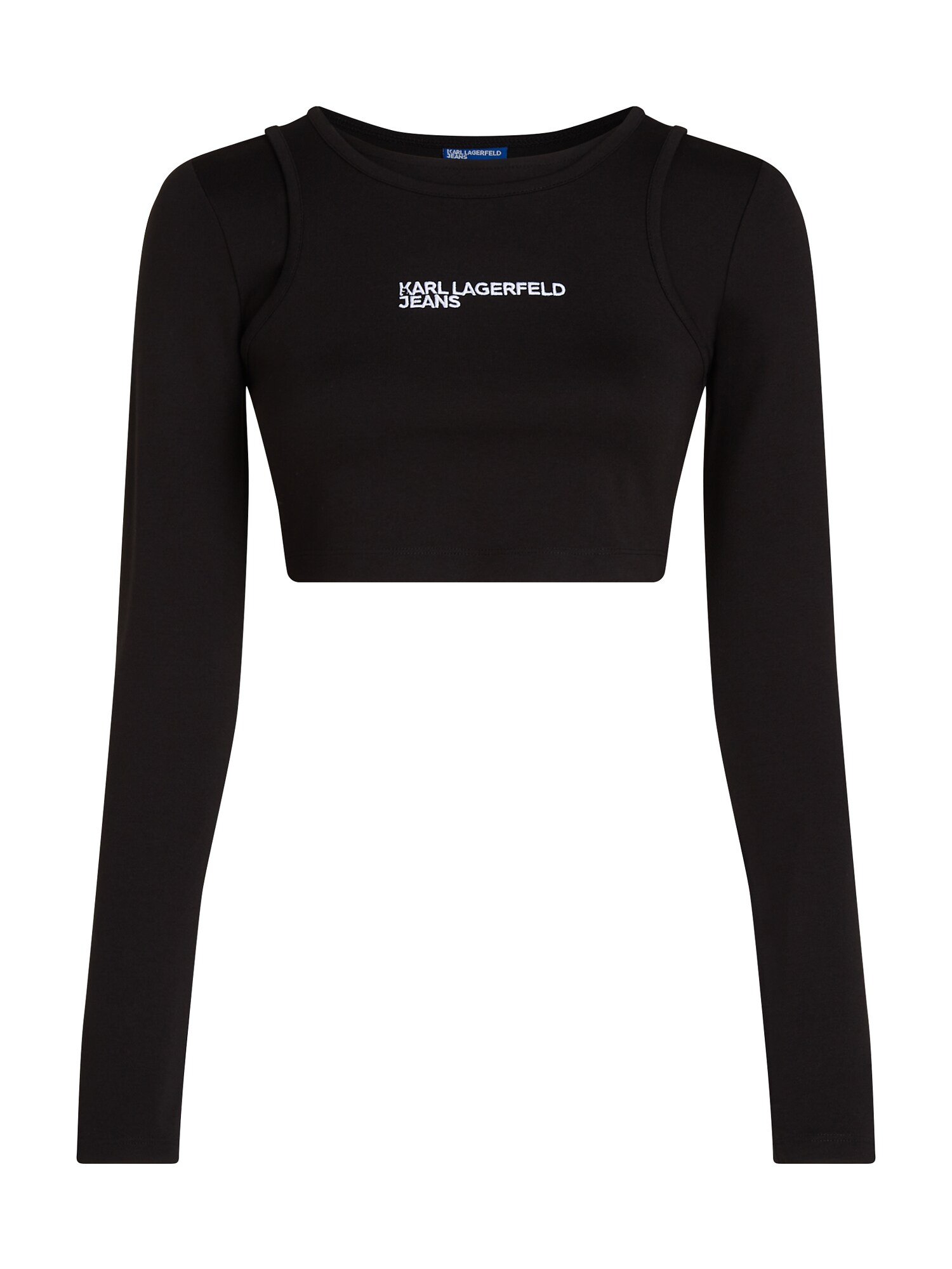 KARL LAGERFELD JEANS Tricou  negru / alb