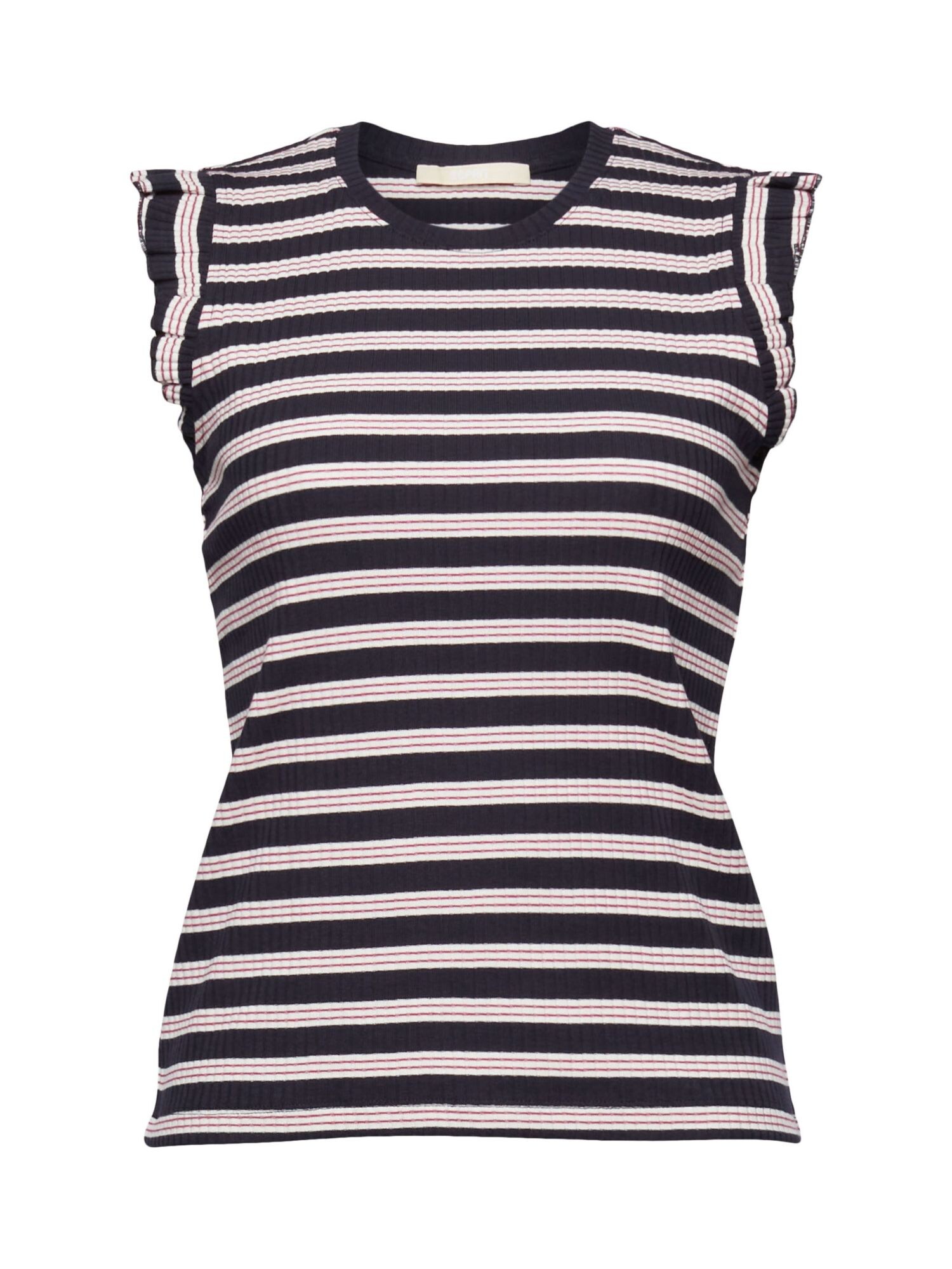 ESPRIT Top  mornarska / kostanj rjava / bela