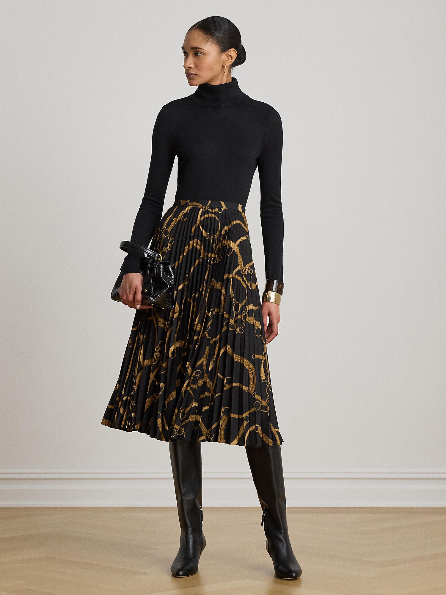 Lauren Ralph Lauren Falda  pueblo / mostaza / negro – imagen 4
