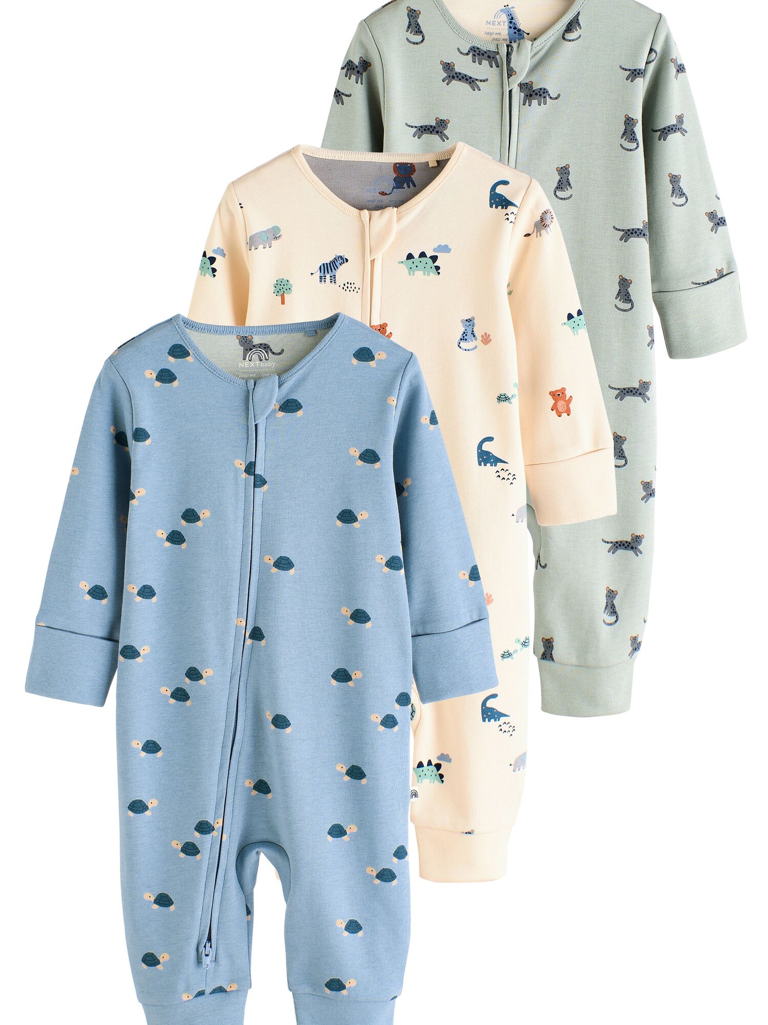 Next Pijamale  bej / albastru / verde