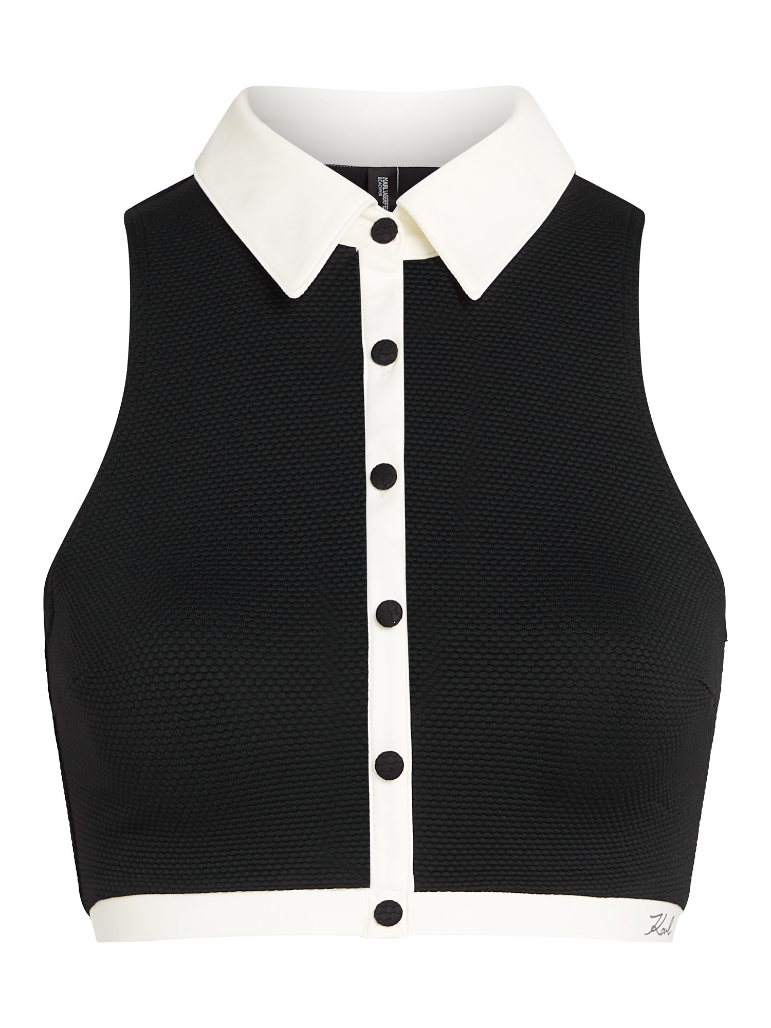 Karl Lagerfeld Sutien costum de baie  negru / alb