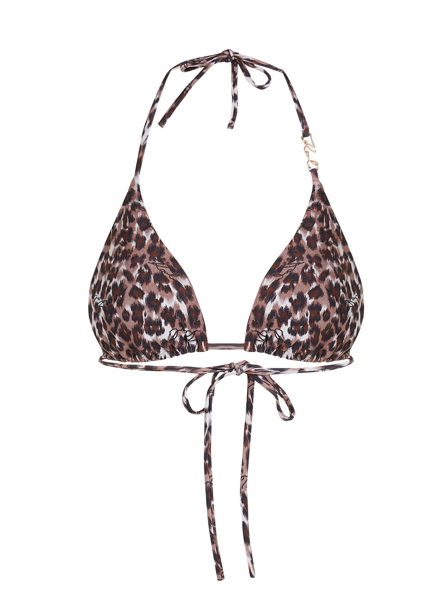 Karl Lagerfeld Bikini felső  barna / világosbarna / fehér akciós termékkép 1