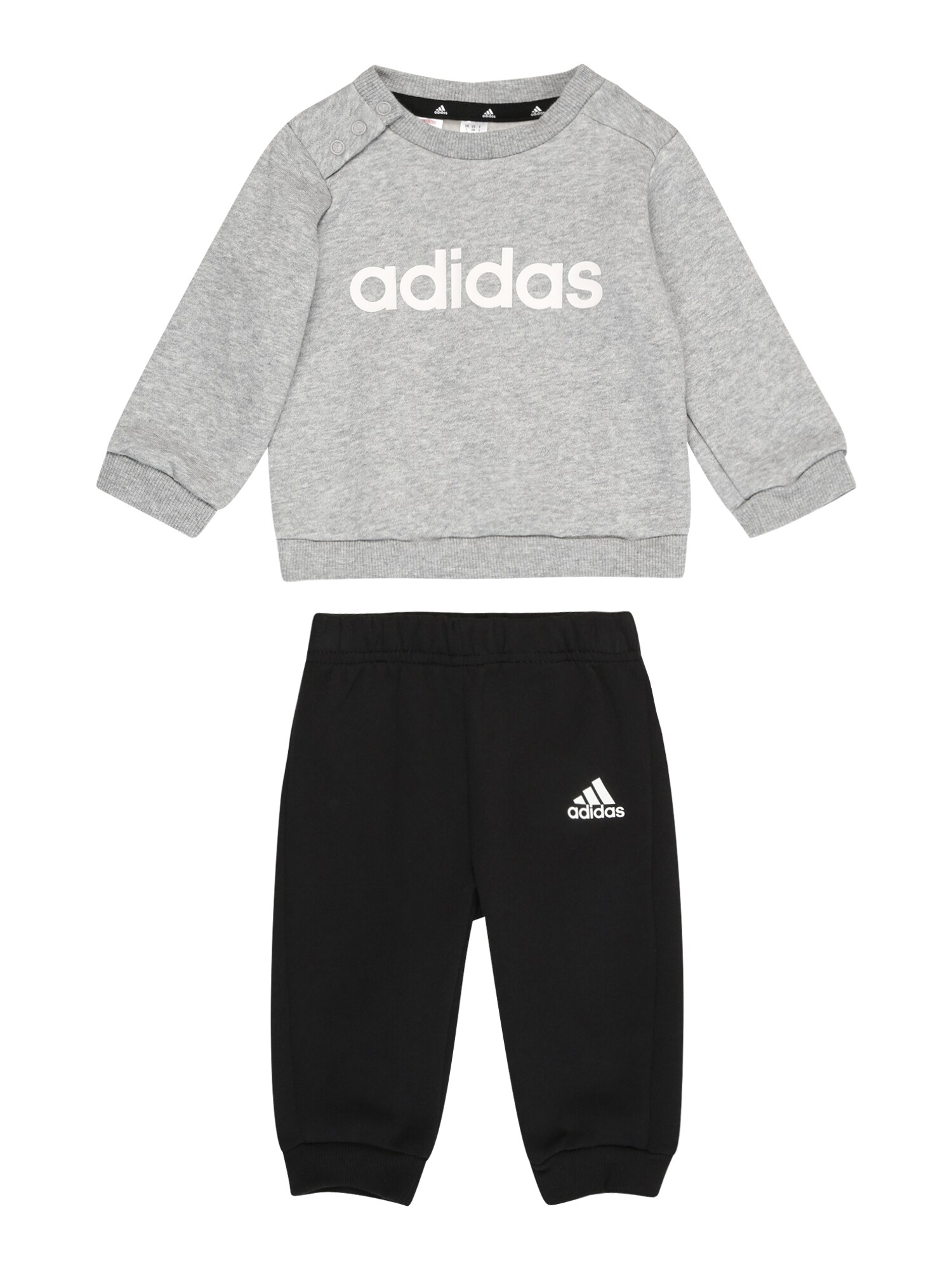 ADIDAS SPORTSWEAR Облекло за бягане 'Essentials Lineage'  сив меланж / черно / бяло