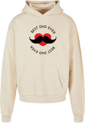 Merchcode Sweatshirt ‘Fathers Day – Best Dad’ Sand / Rood / Zwart