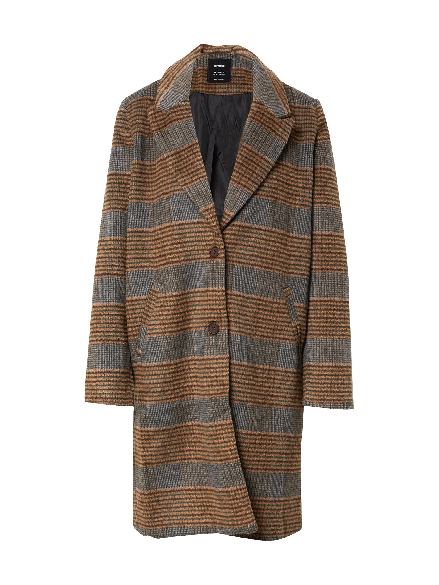 Cotton On Rudeninis-žieminis paltas  ruda / pilka