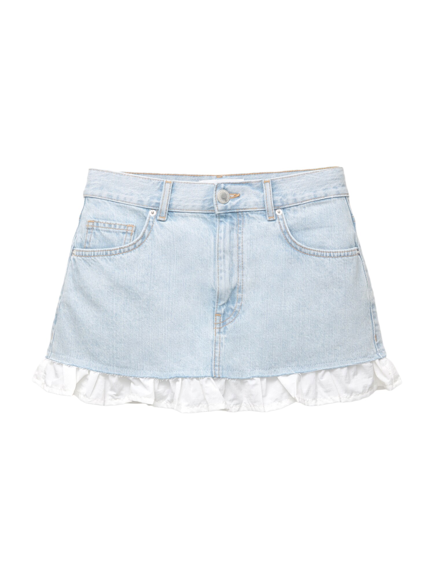 Pull&Bear Fustă  albastru denim / alb murdar