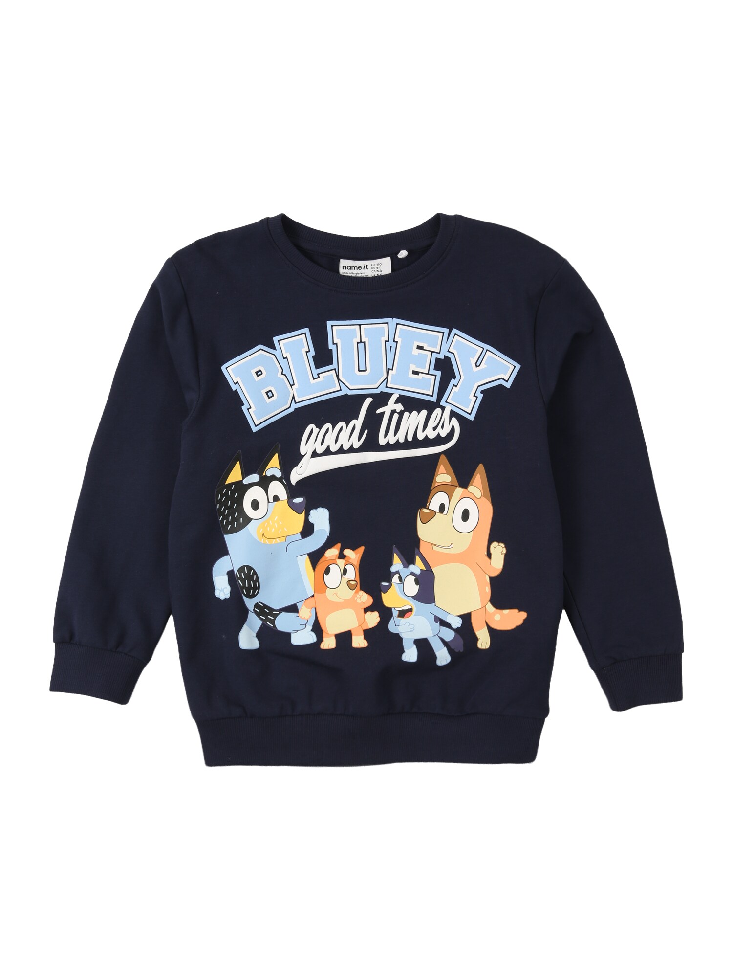 NAME IT Mikina 'NMMJUST BLUEY'  námornícka modrá / svetlomodrá / žltá / oranžová