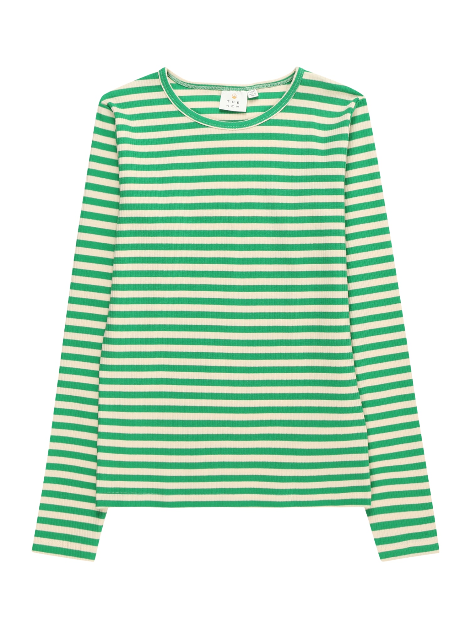 The New Тениска 'Fie'  кремаво / зелено