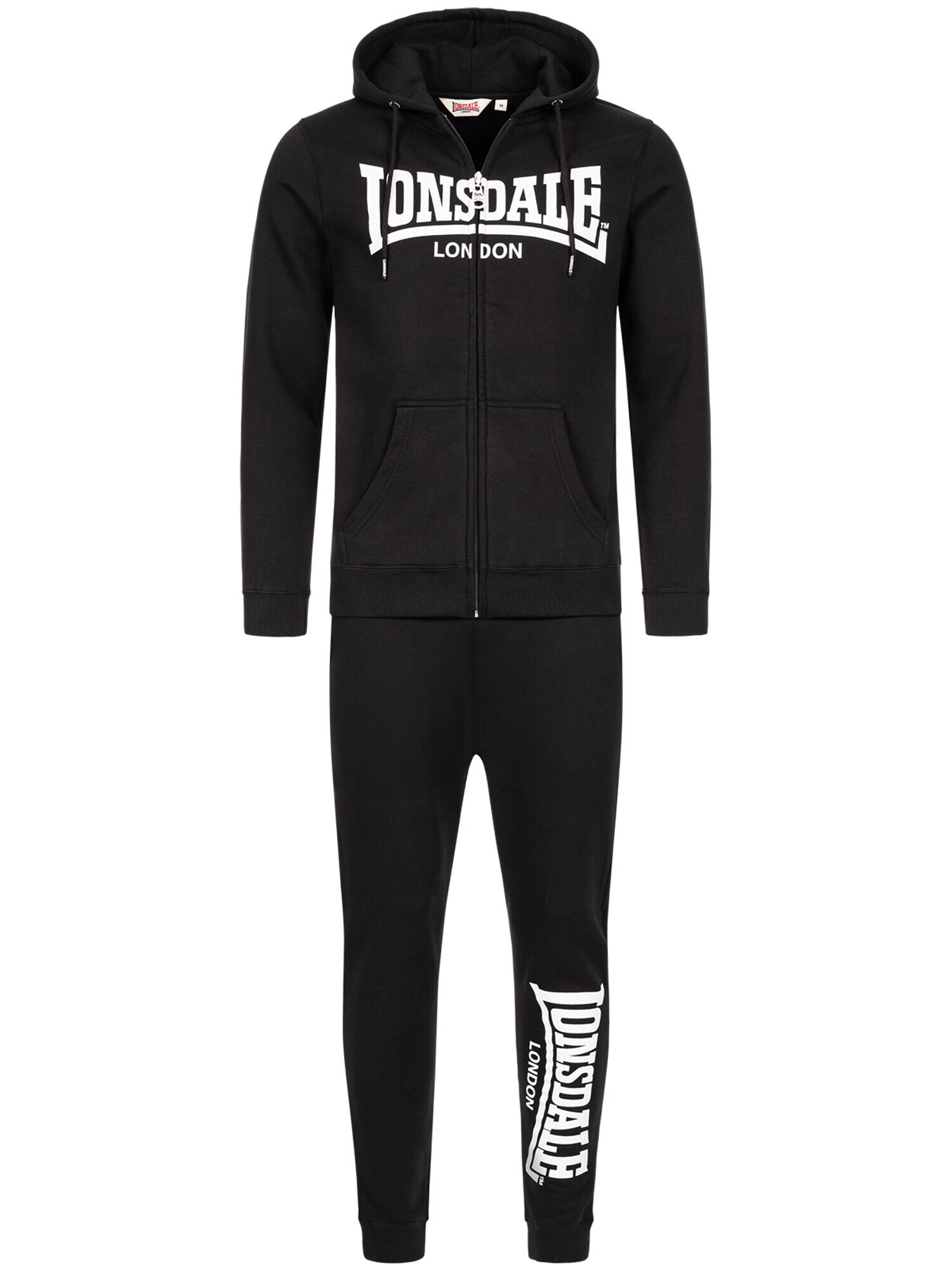 LONSDALE Jogging ruhák 'Feeny'  fekete / fehér akciós termékkép 1