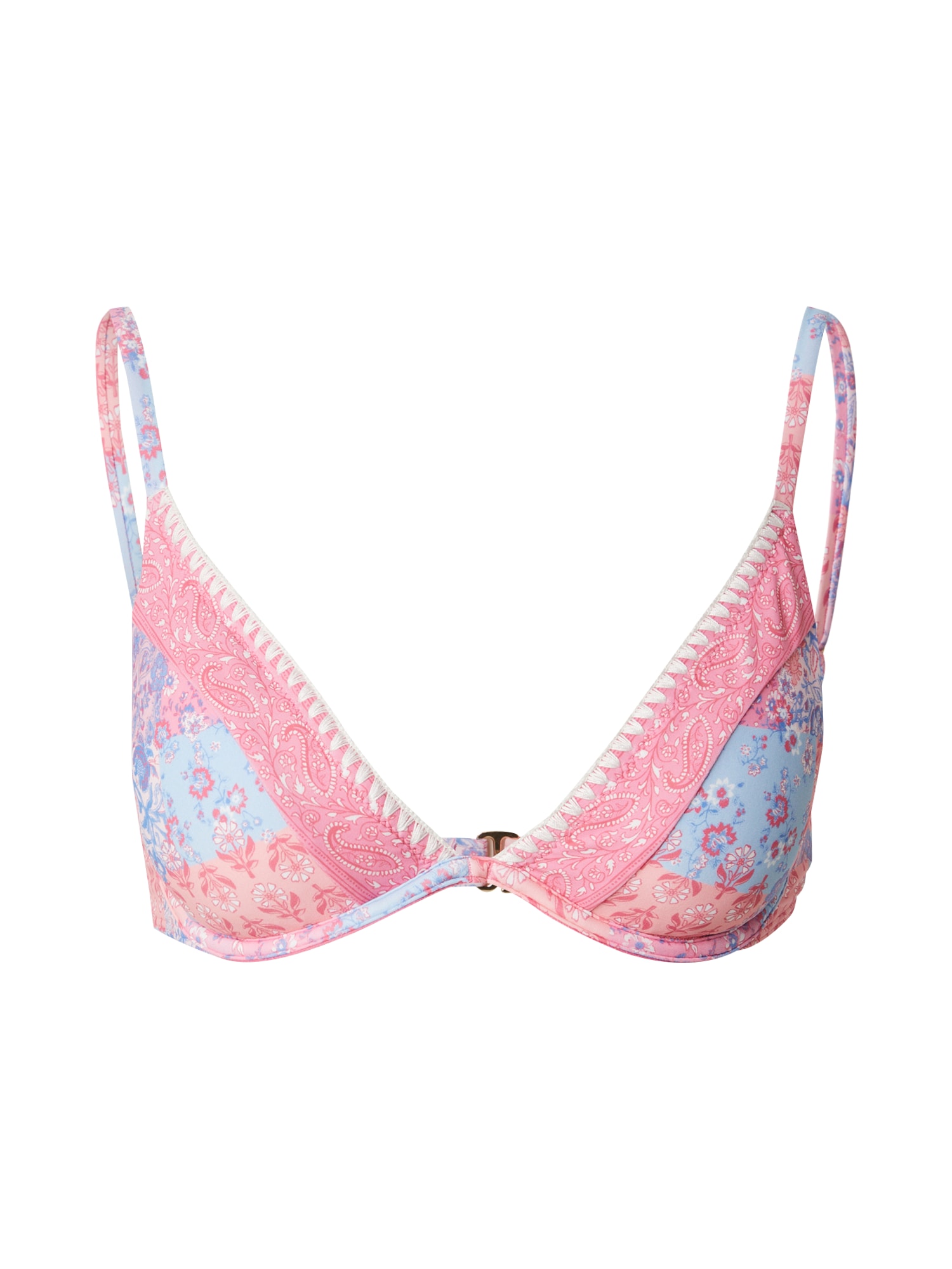 HOLLISTER Sutien costum de baie  bej / albastru deschis / lila / alb