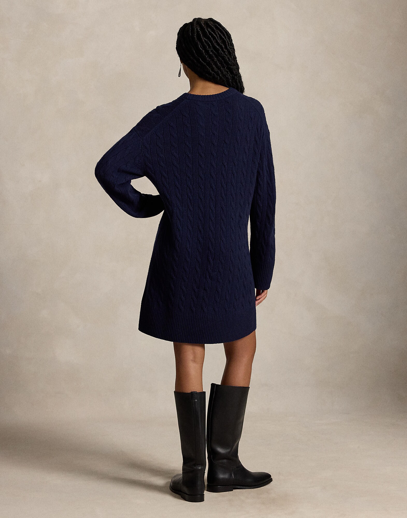 Polo Ralph Lauren Vestido de punto navy / rojo cereza – imagen 3