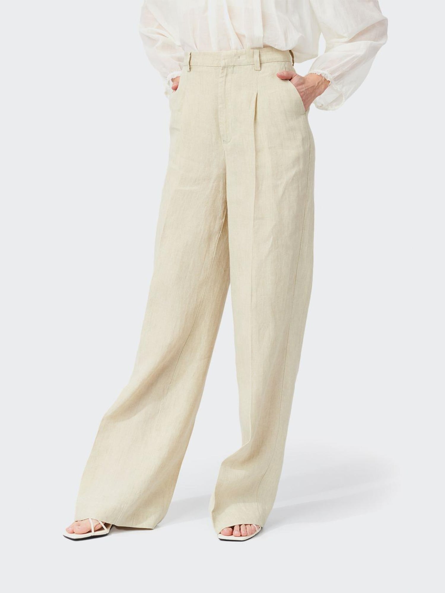 W. Wegener Pantaloni con pieghe 'Marlene 7693' beige
