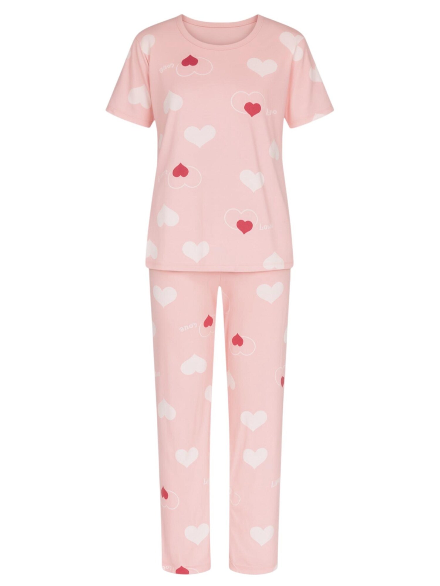 fashionshowcase Pijama 'HEARTSTRIPE' rosé