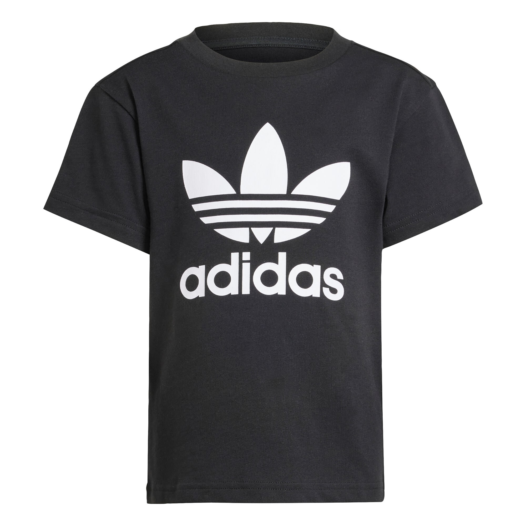 ADIDAS ORIGINALS Tricou Trefoil  negru / alb