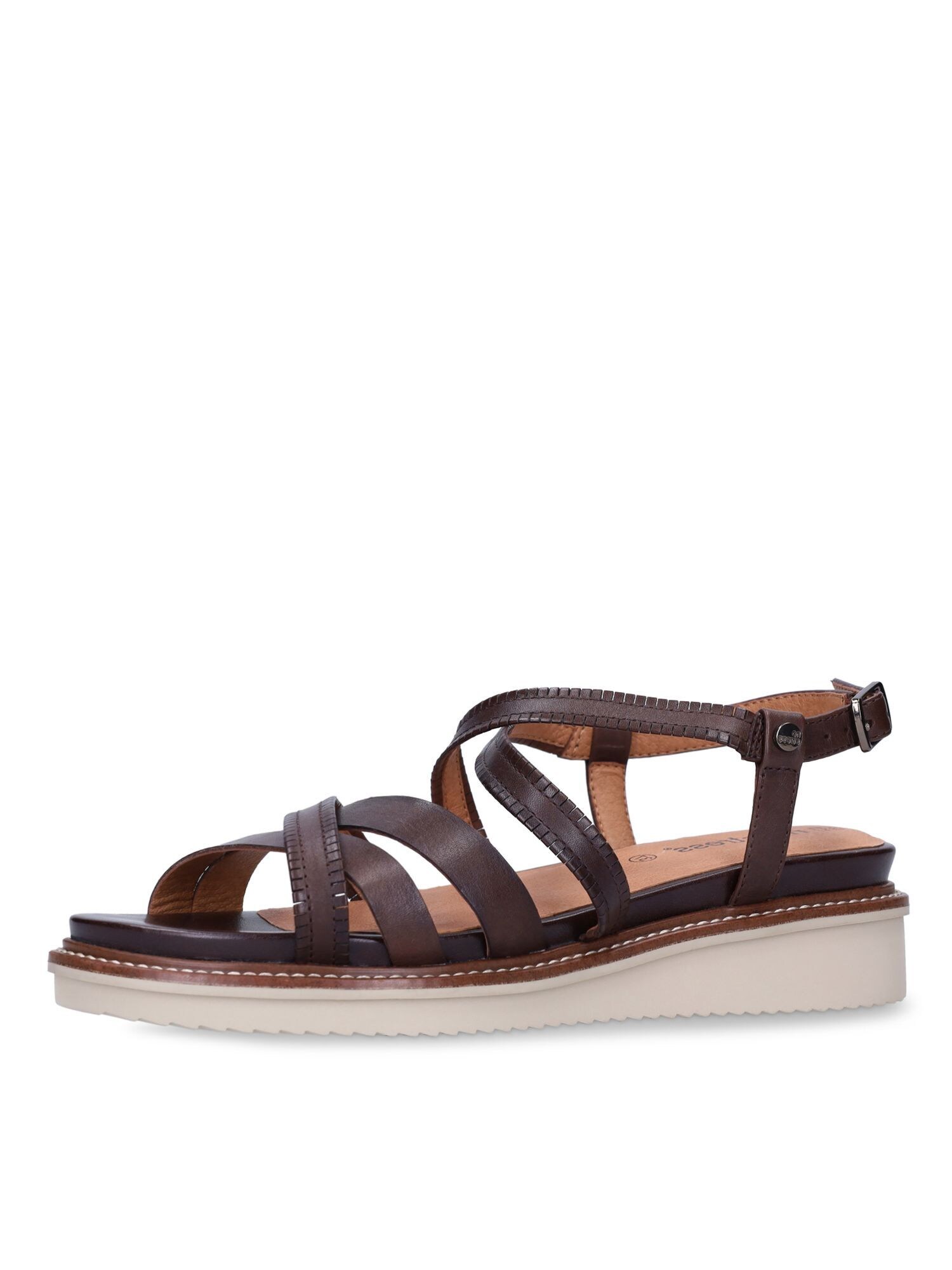 No Stress Sandalen Met Riem Bruin