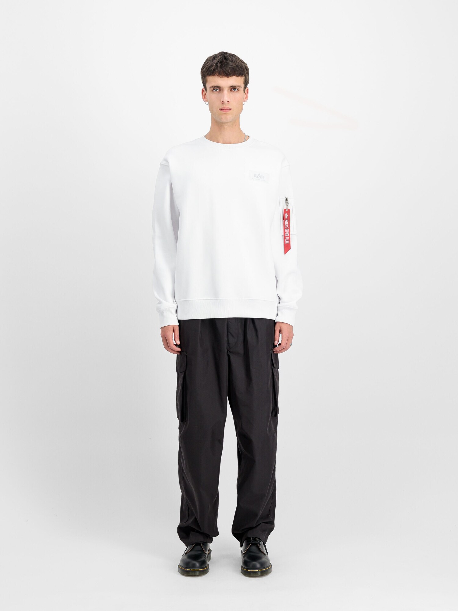ALPHA INDUSTRIES Sudadera rojo / negro / blanco – imagen 3