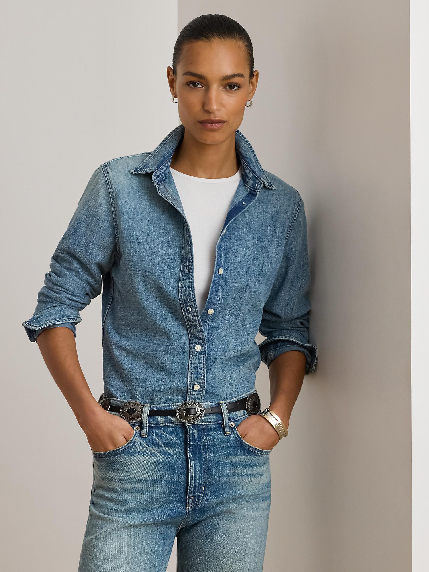 Lauren Ralph Lauren Bluză  albastru denim
