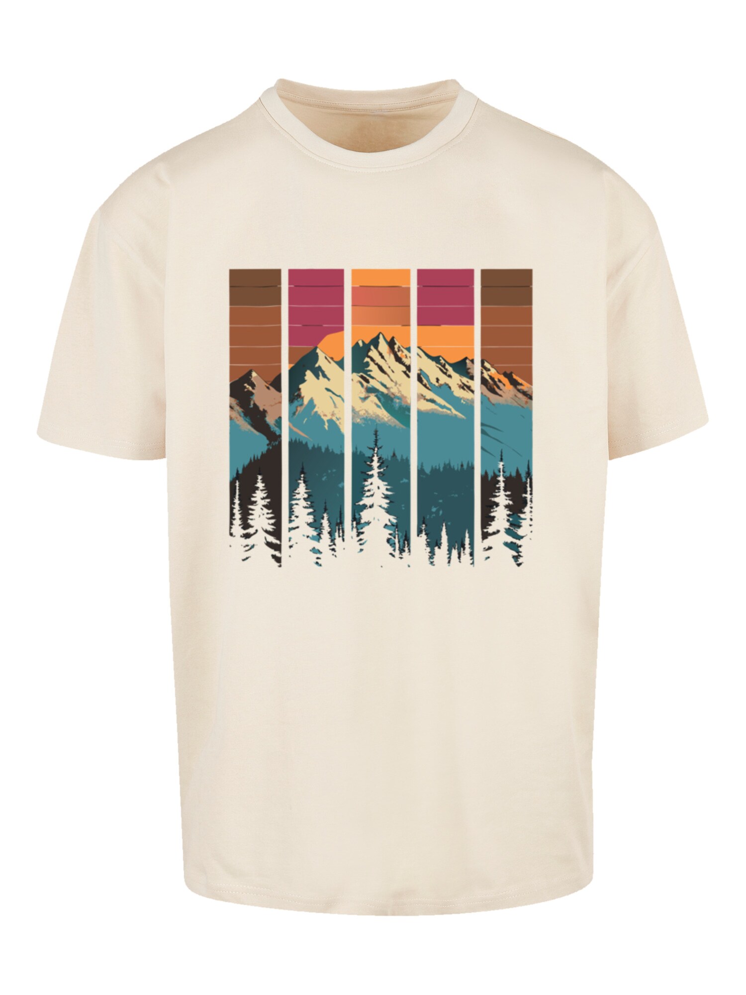Thumbnail - F4NT4STIC T-Shirt Berg Sonnenuntergang Retro