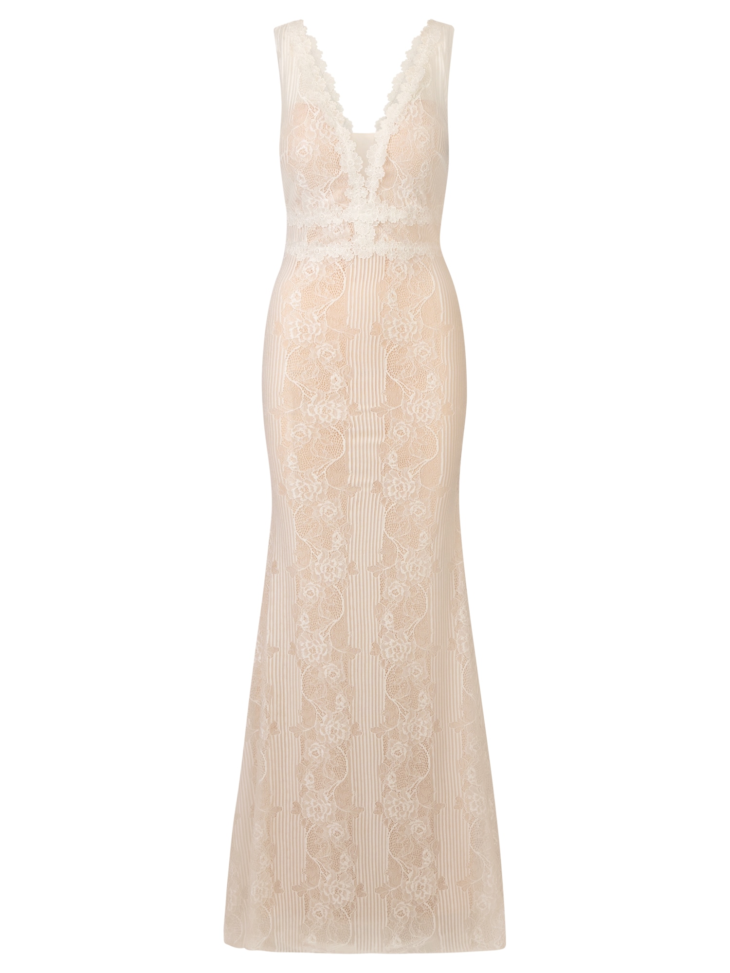 Apart APART Abendkleid in figurbetonender Form creme