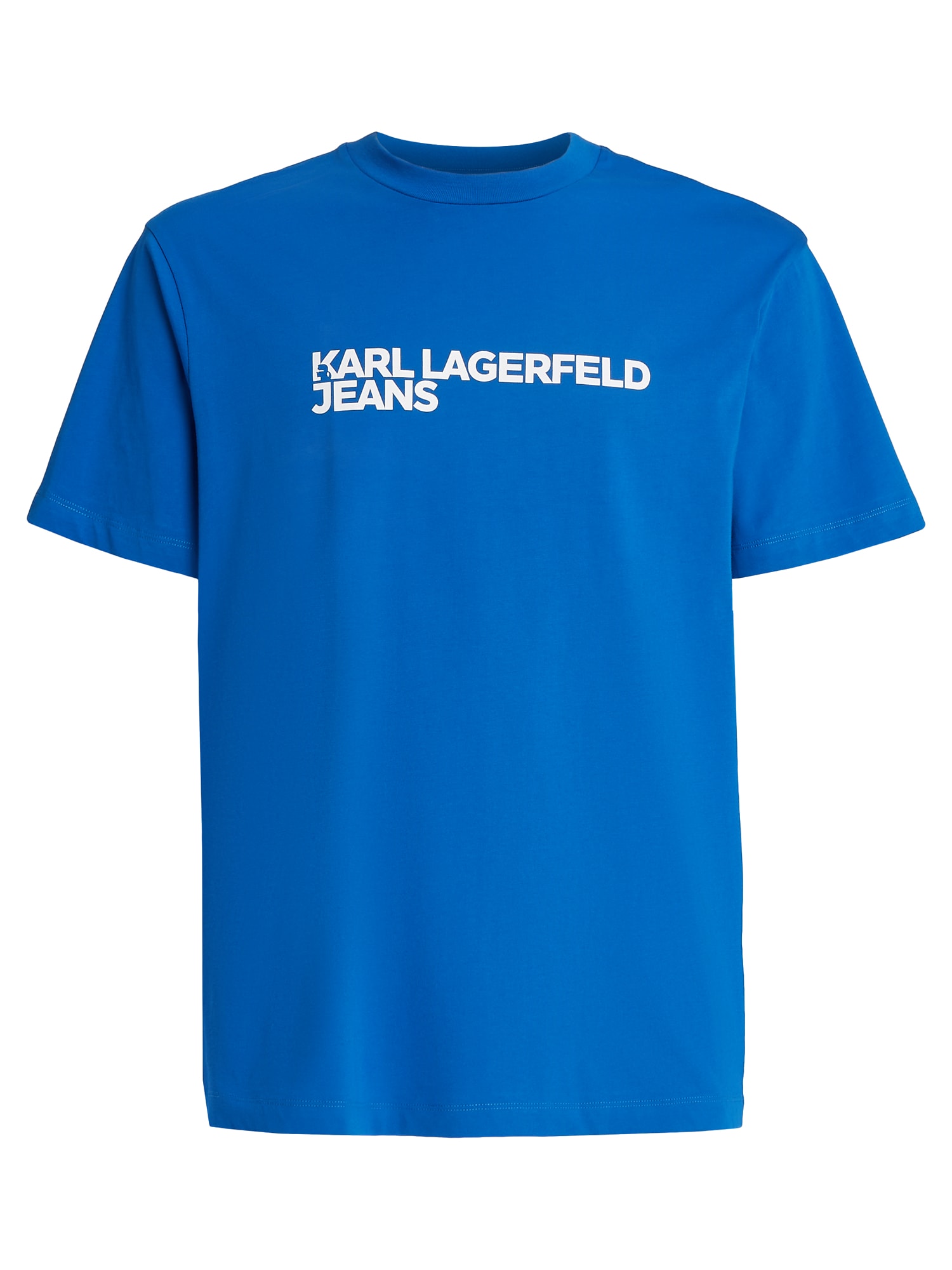 KARL LAGERFELD JEANS Tričko  kráľovská modrá / biela