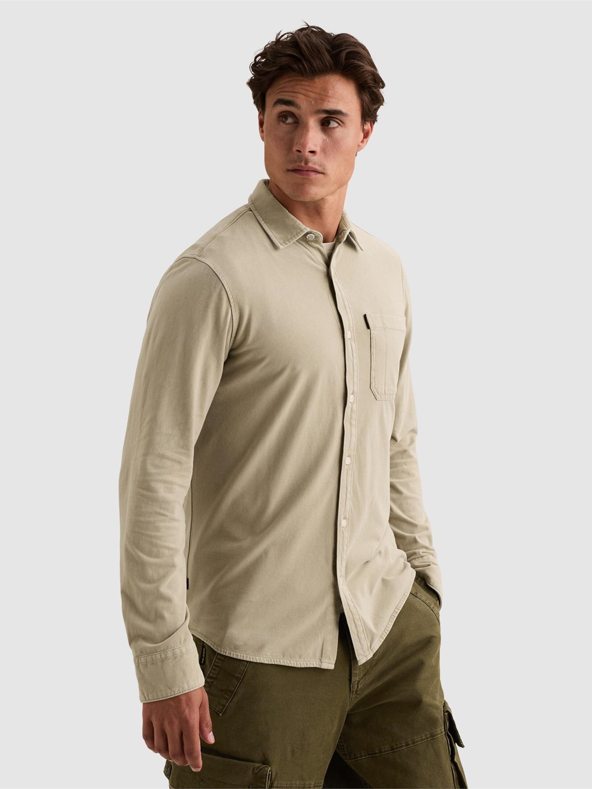 PME Legend Skjorta Jersey Abbey Stone Grå Beige Storlek herr – bild 2