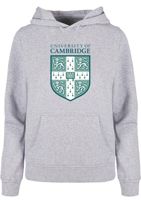 Merchcode Sweatshirt ‘University Of Cambridge’ Cyaan blauw / Grijs / Jade groen / Wit