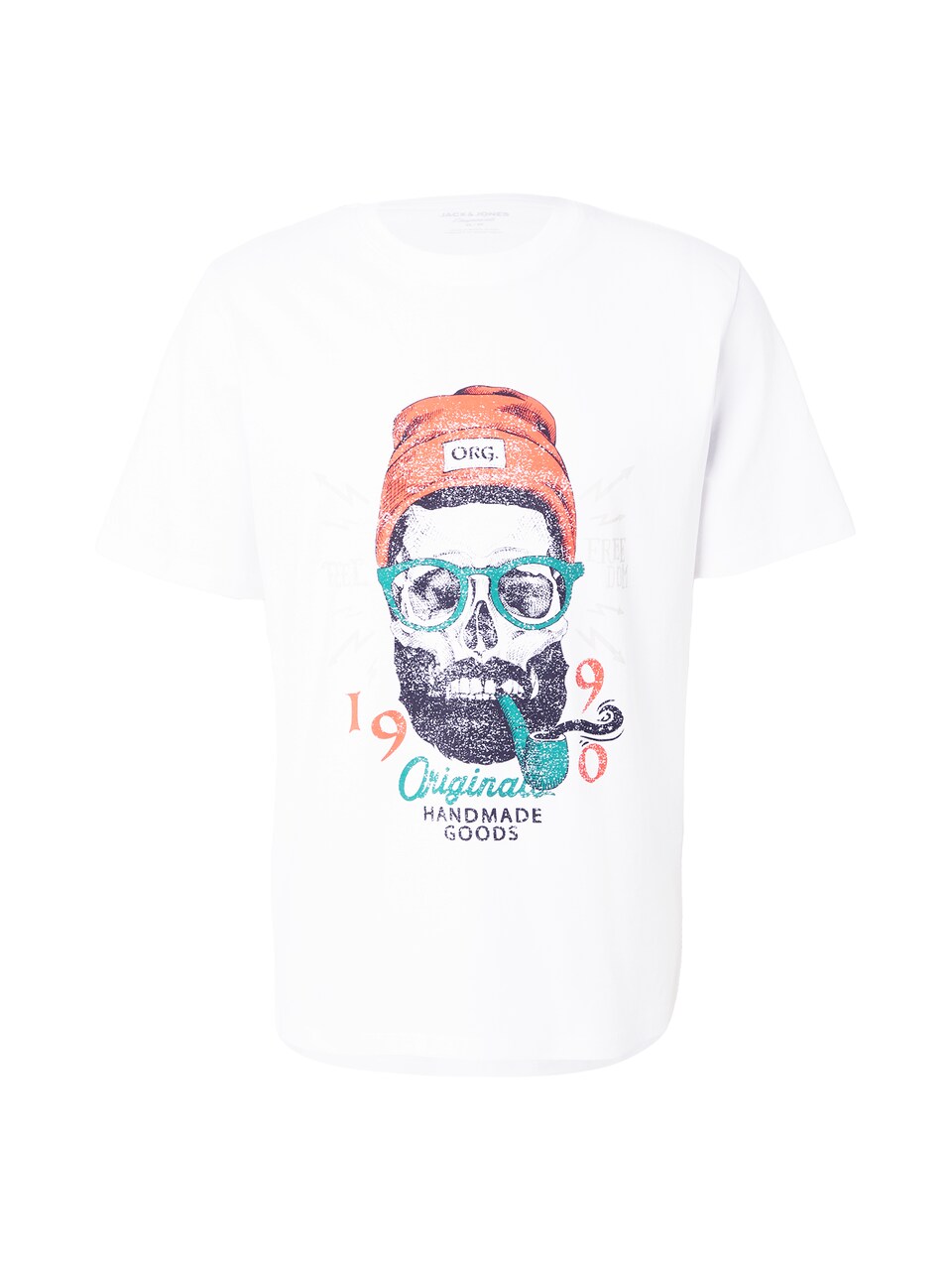 T-shirt 'JORSHAPE' jade / orange / svart