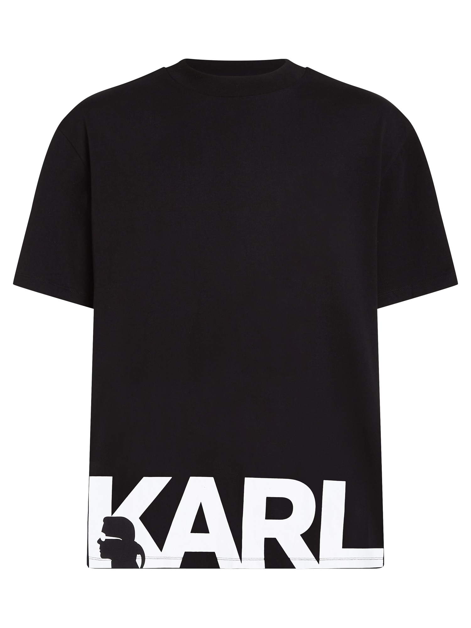 Karl Lagerfeld Тениска  черно / бяло