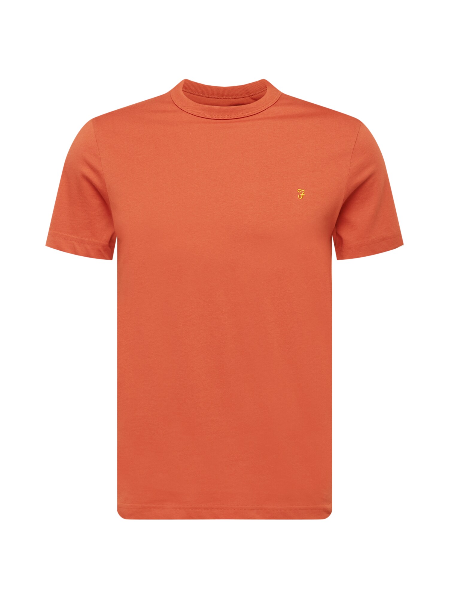 FARAH Marškinėliai 'DANNY' geltona / tamsiai oranžinė