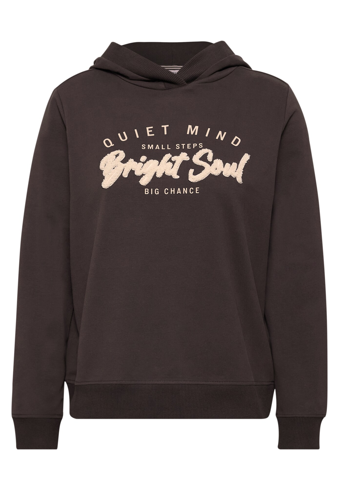 CECIL Sweater majica sivkasto bež / smeđa