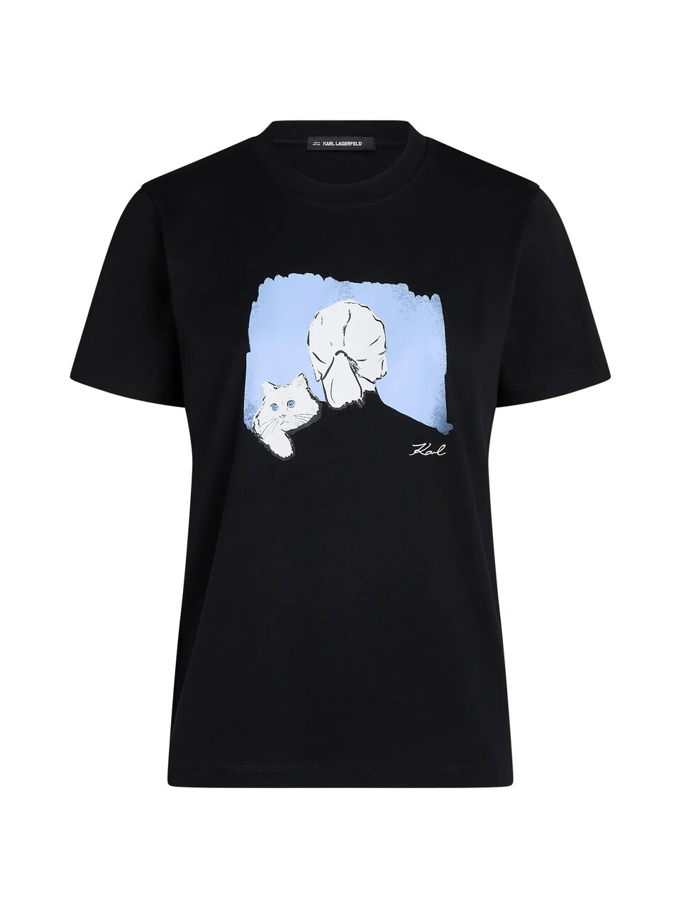 T-shirt ljusblå / svart