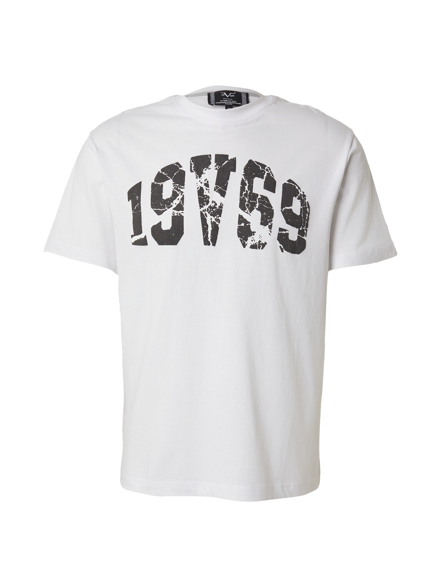 19V69 ITALIA Majica 'Rafael' crna / bijela