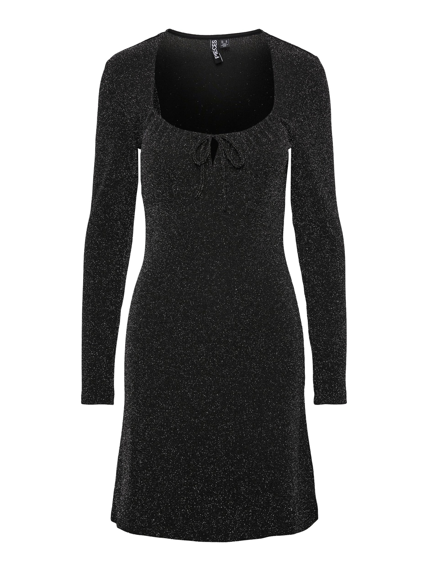 PIECES Rochie LINA  negru / argintiu