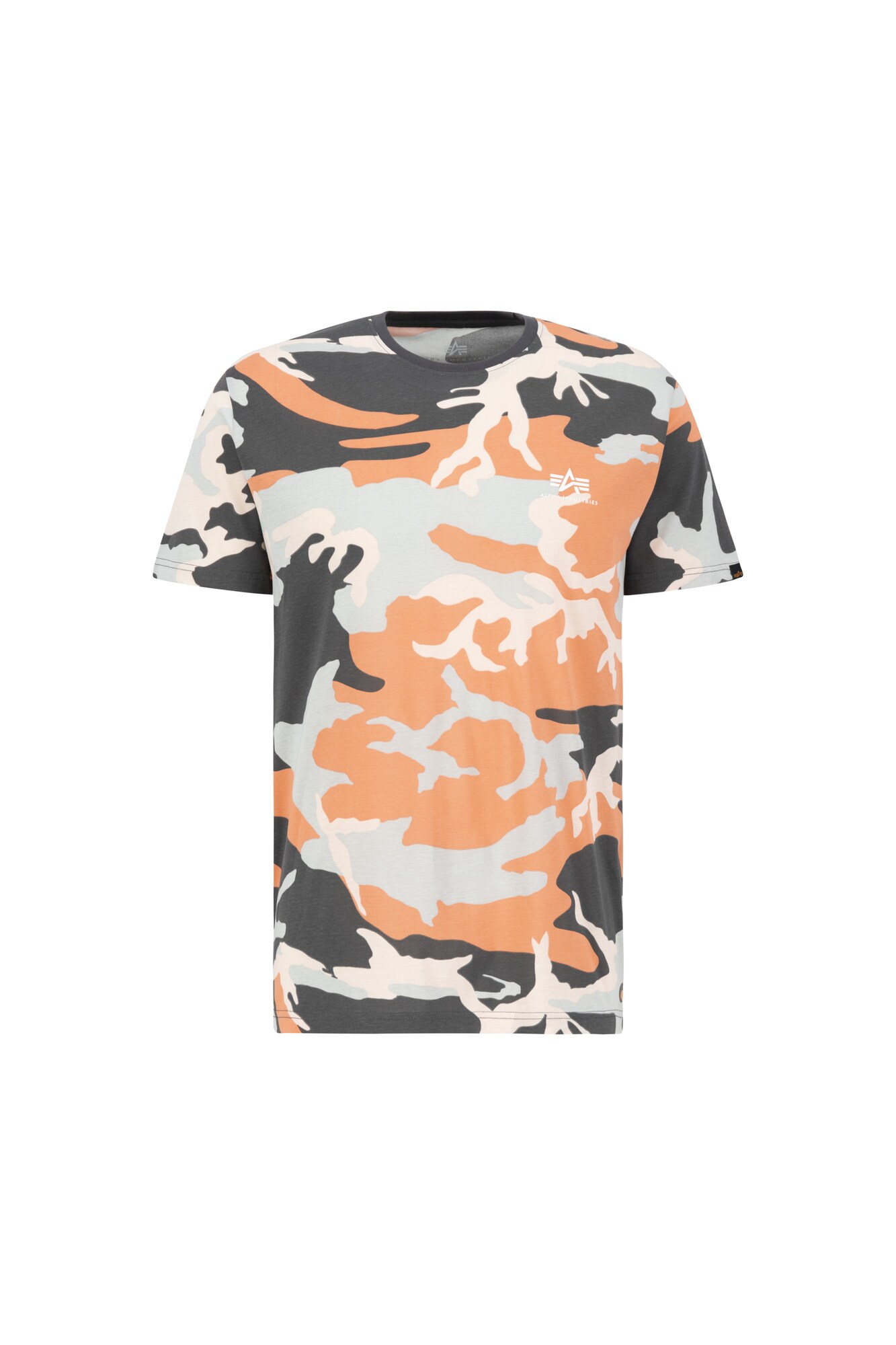 ALPHA INDUSTRIES Tričko 'T Camo'  zmiešané farby / oranžová