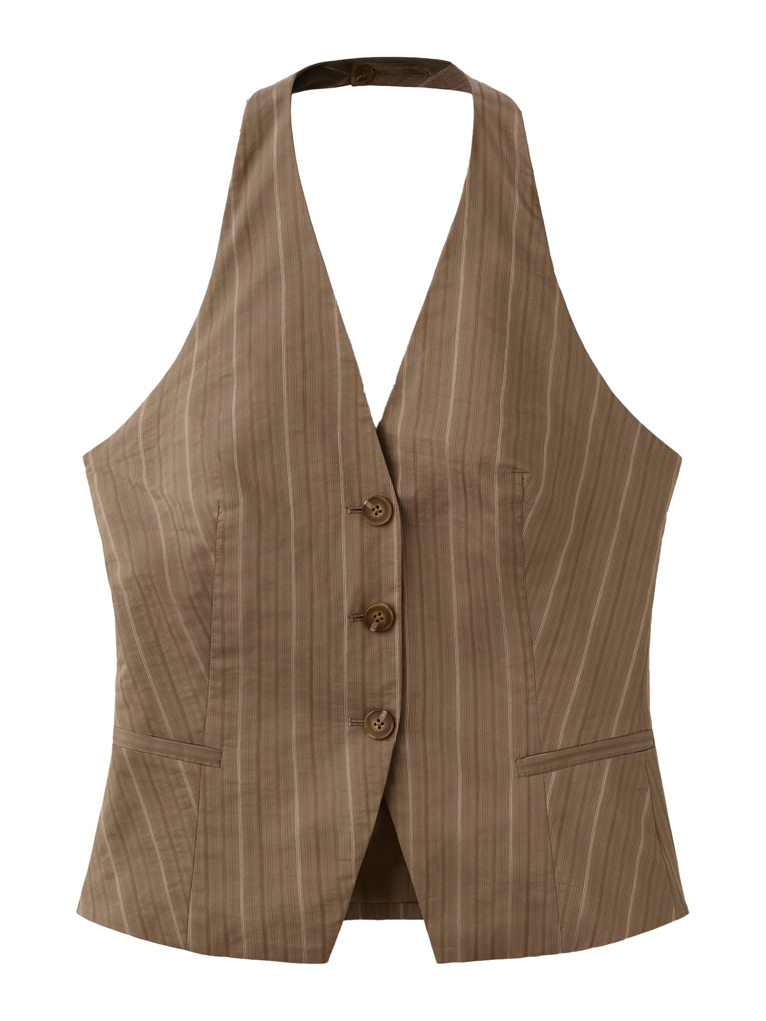 MANGO Vestă de costum 'Martin'  bej deschis / maro