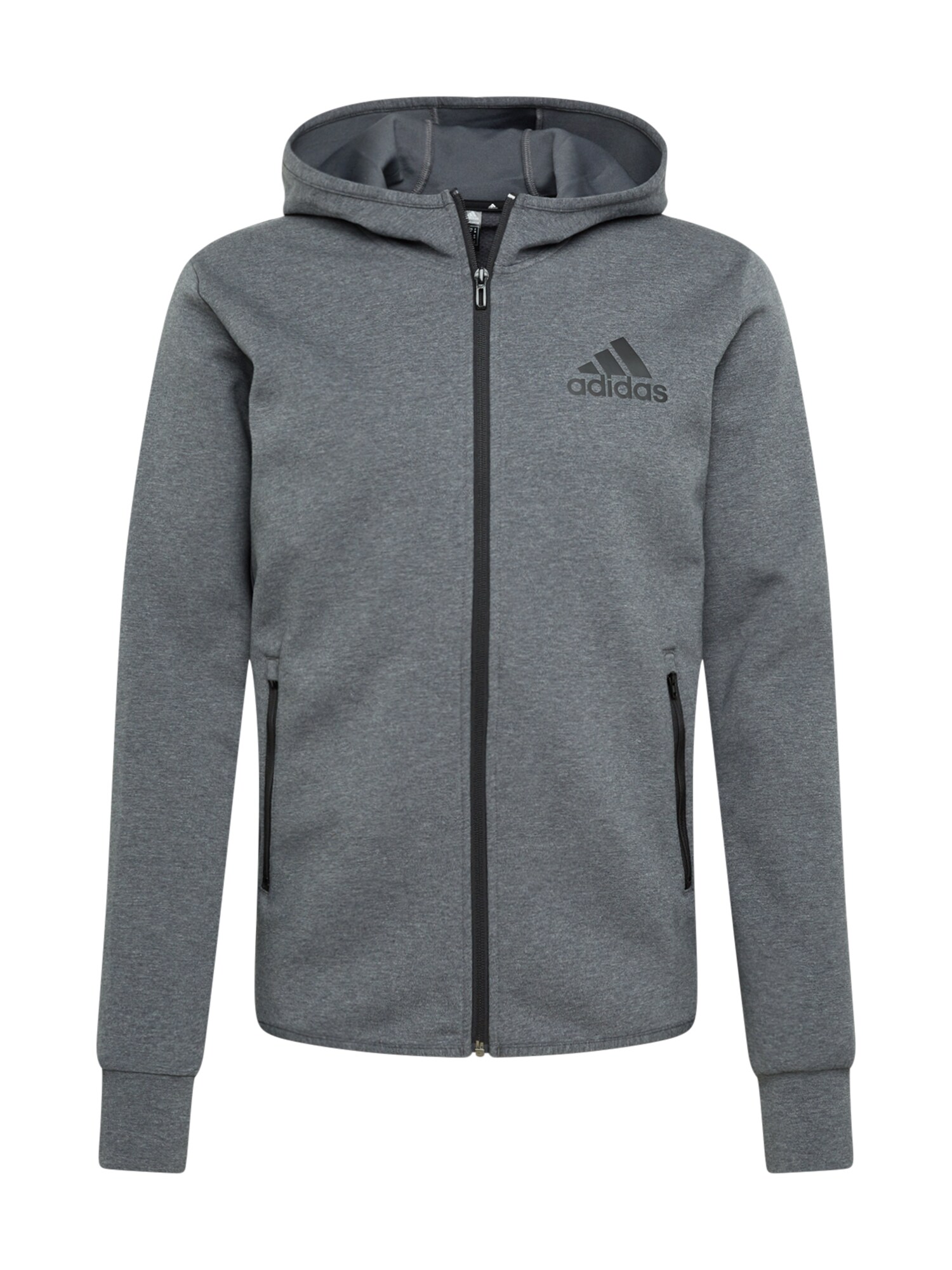 ADIDAS PERFORMANCE Sportinis džemperis  margai pilka / juoda
