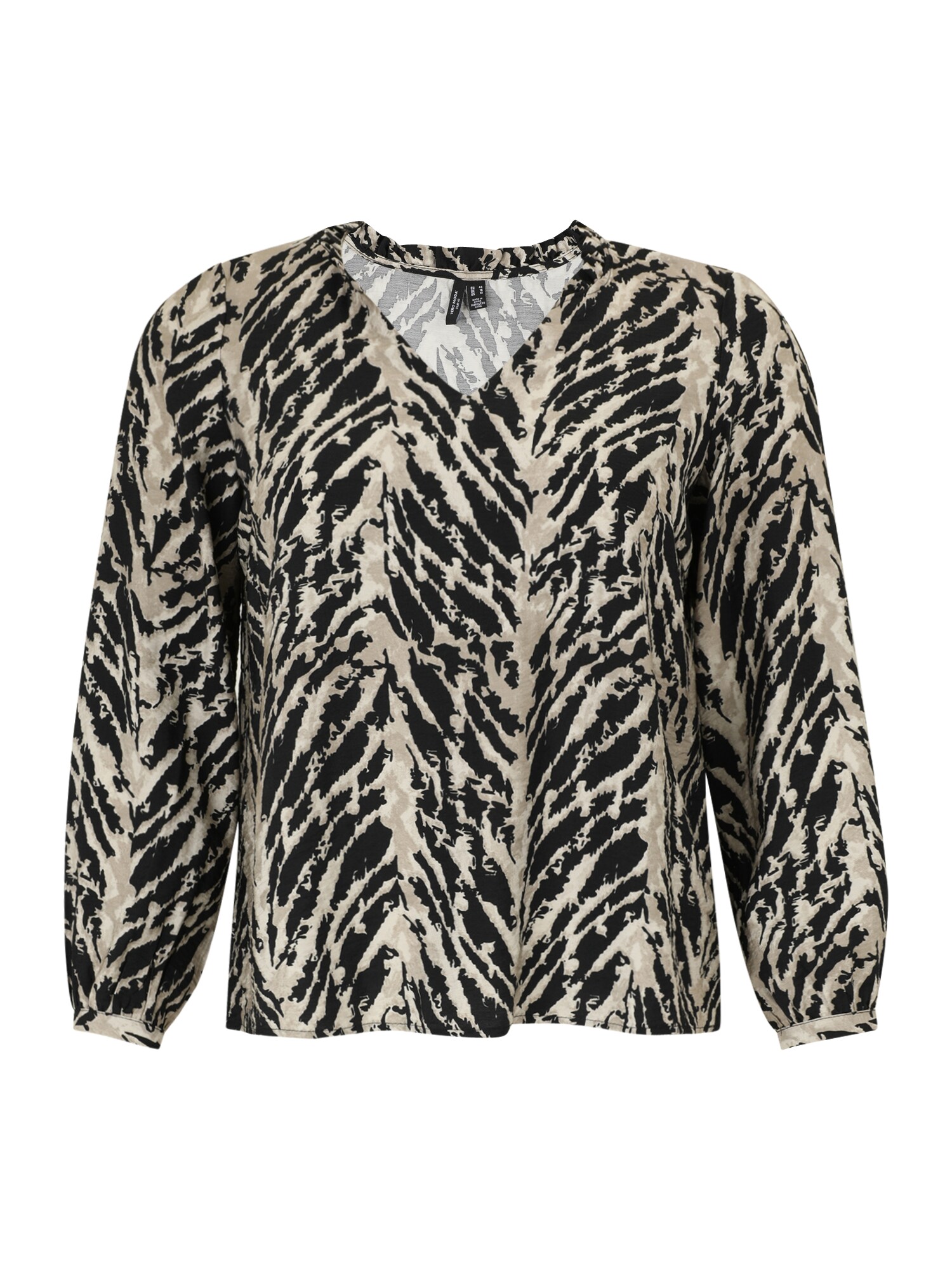 Vero Moda Curve Bluză  bej / gri deschis / negru