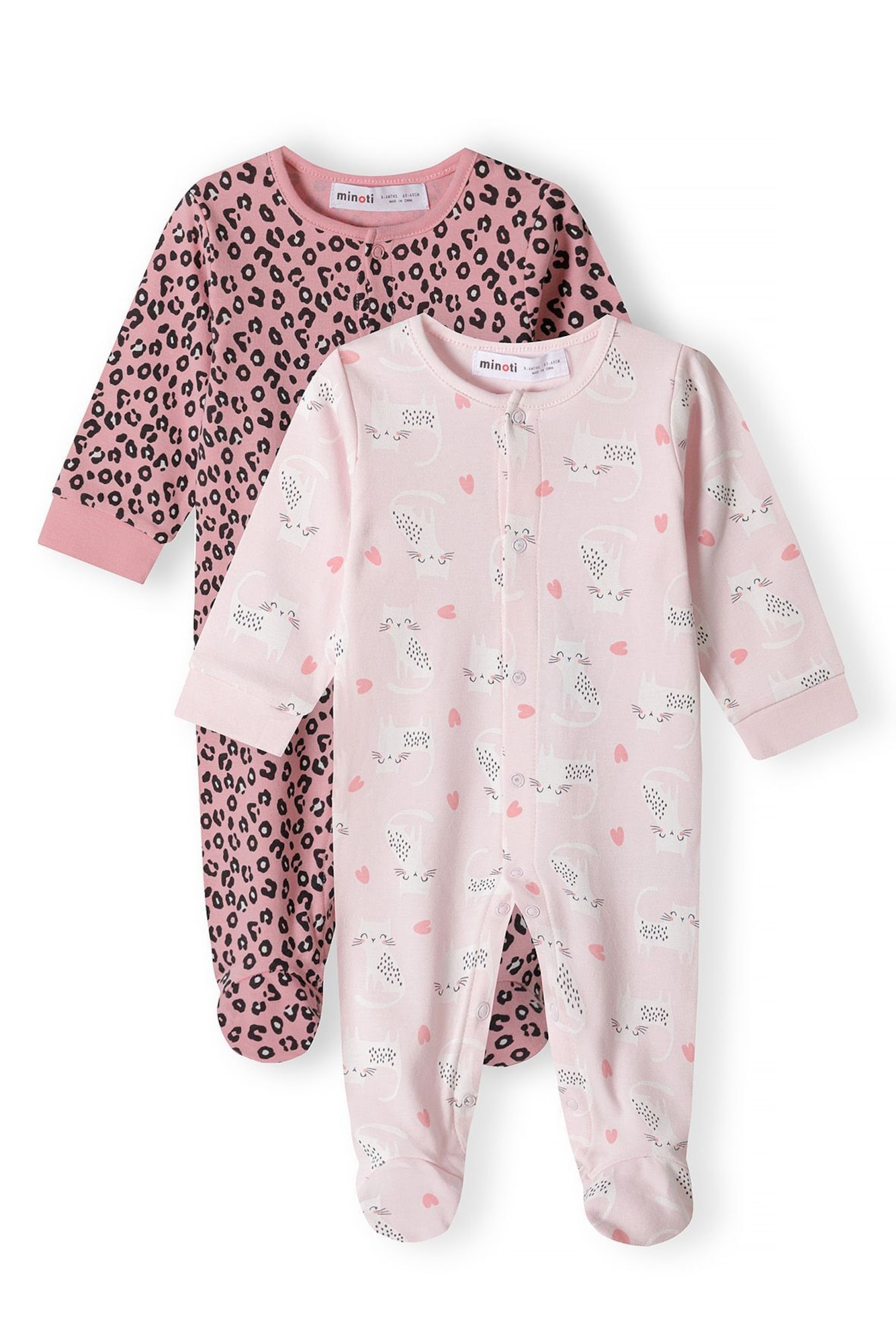 MINOTI Pijamale  culoarea pielii / rosé / roz deschis / negru