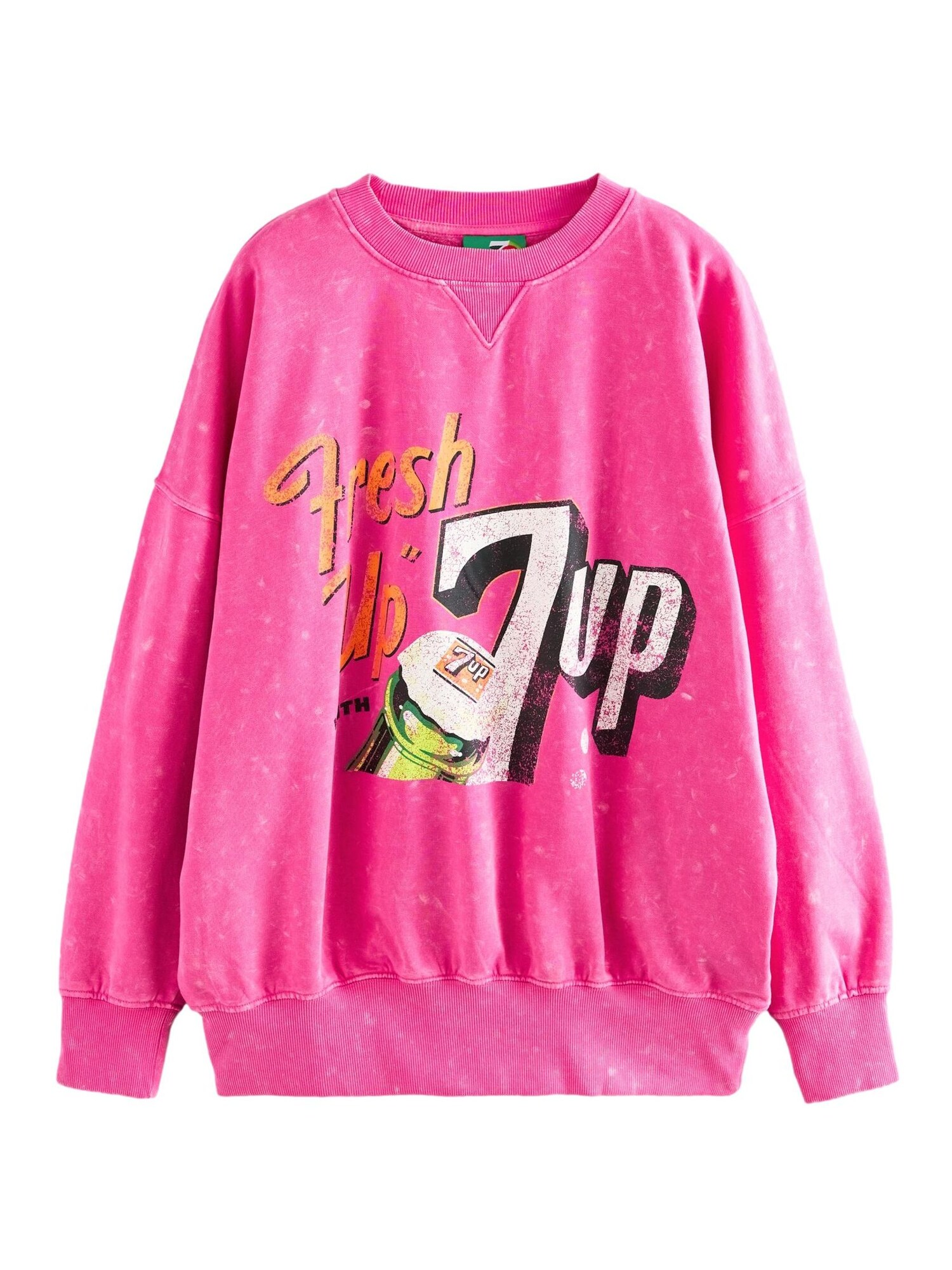 Next Bluză de molton 7Up  portocaliu deschis / roz / alb