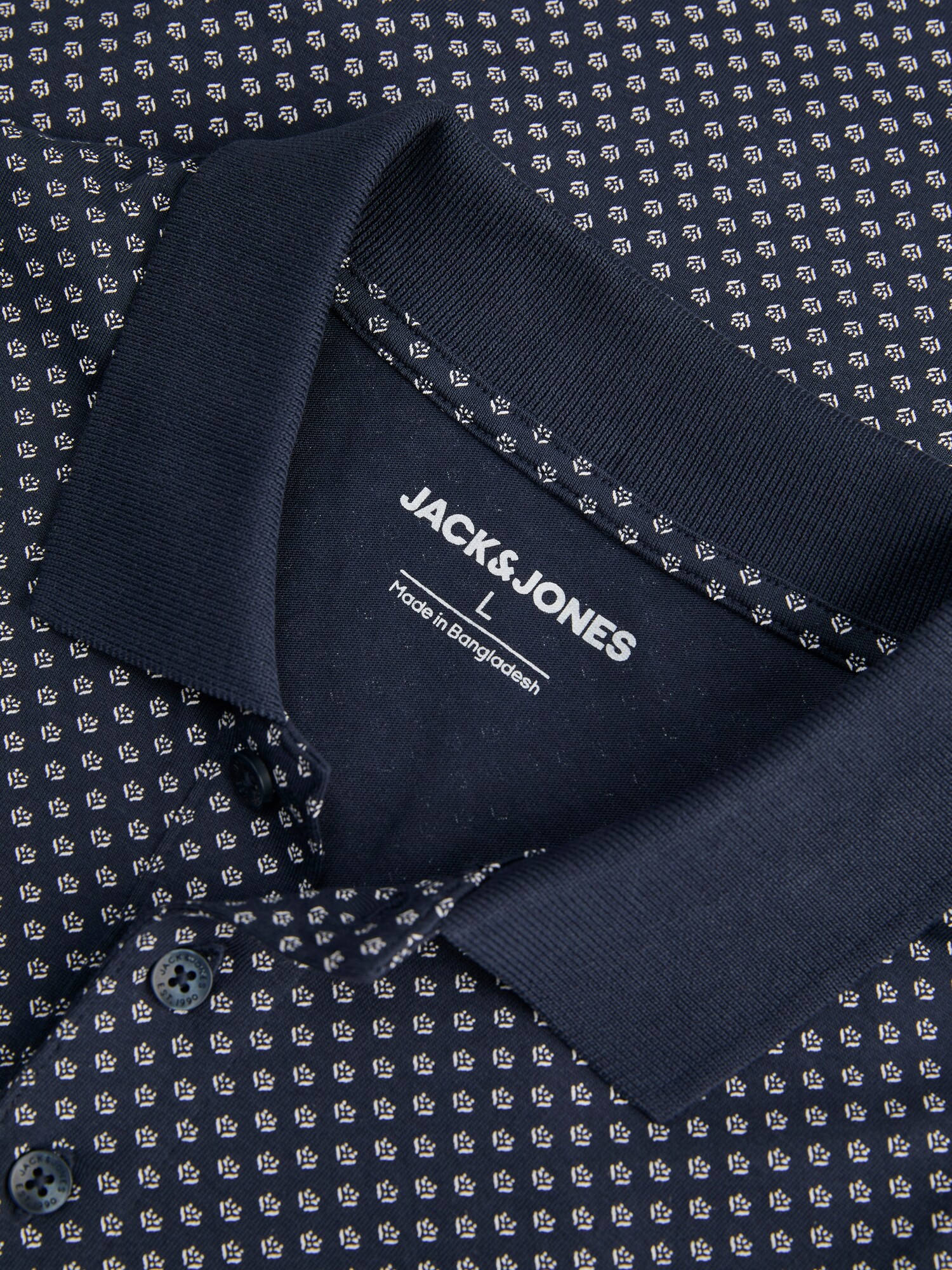 JACK & JONES Póló 'JJMATHEO'  tengerészkék / fehér termék 2. képe