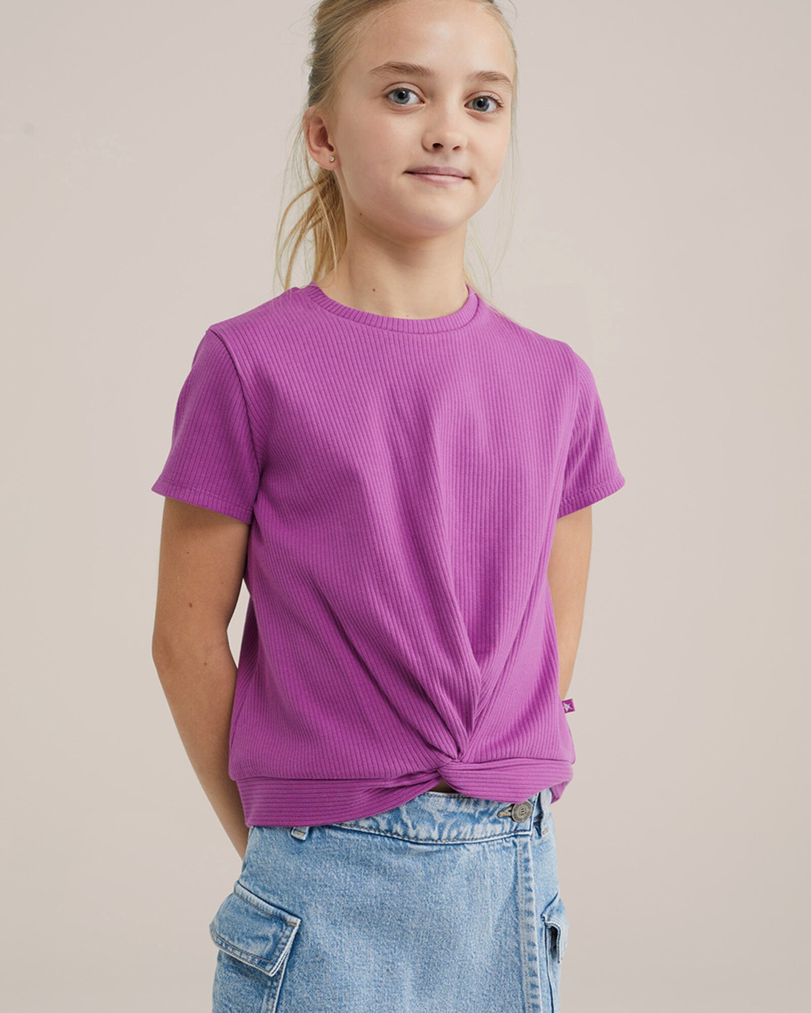 WE Fashion Póló  neonlila termék 2. képe