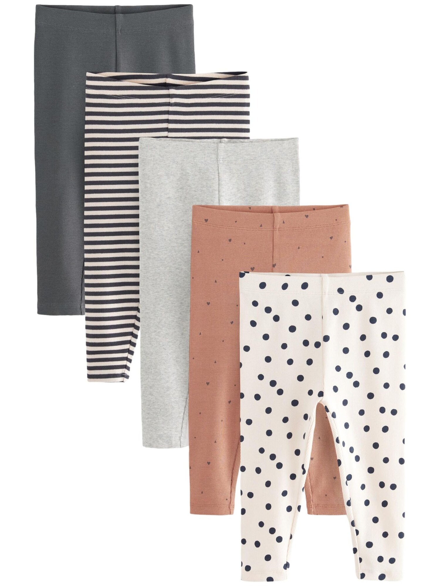Next Leggings  maro caramel / gri amestecat / verde închis / negru / alb