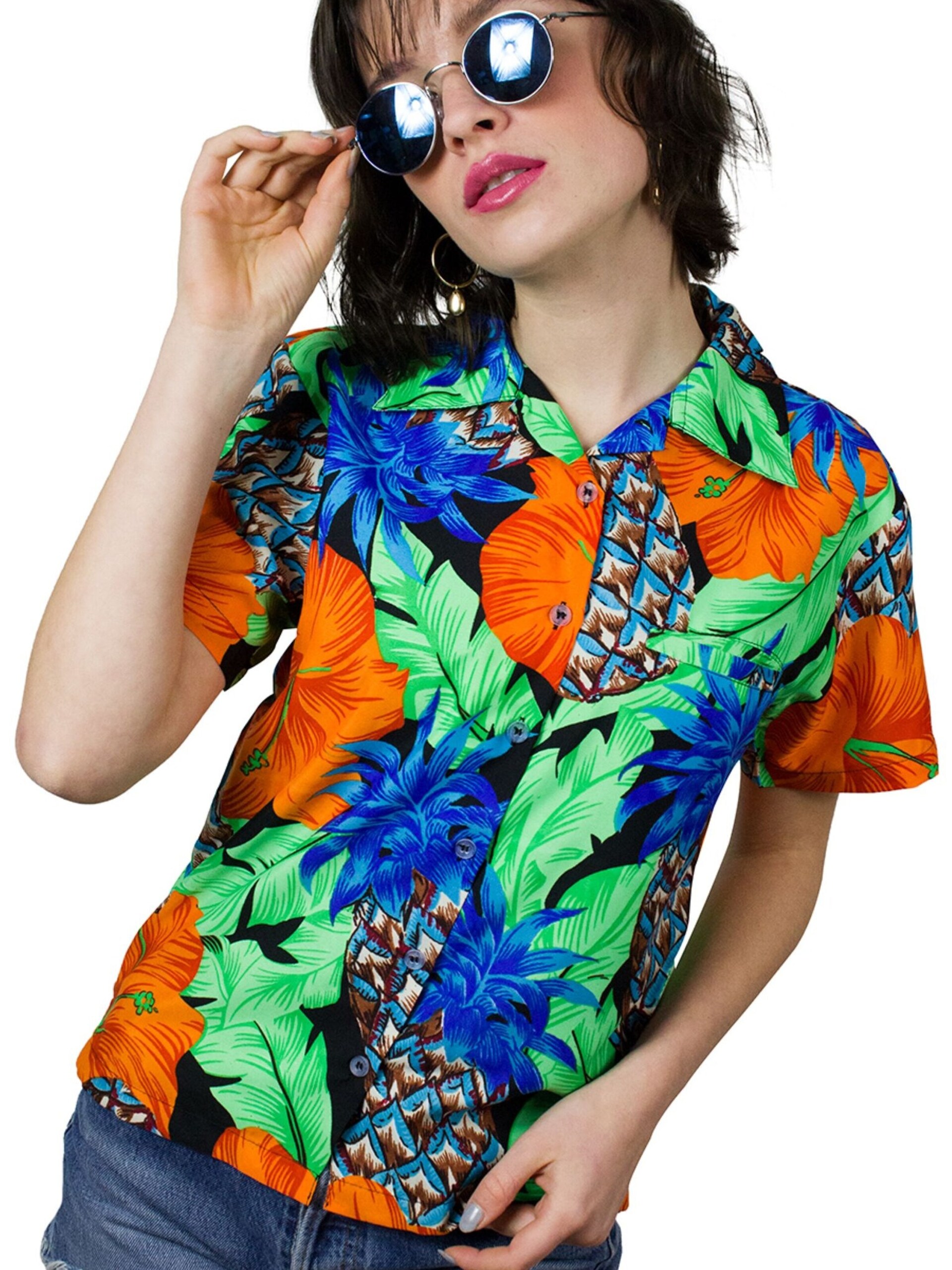 King Kameha Blus 'Pineapple Hibiscus Black Line' dam