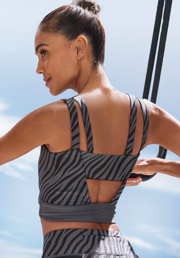 LASCANA ACTIVE, Sport top, szürke, 6 kép a 6 közül
