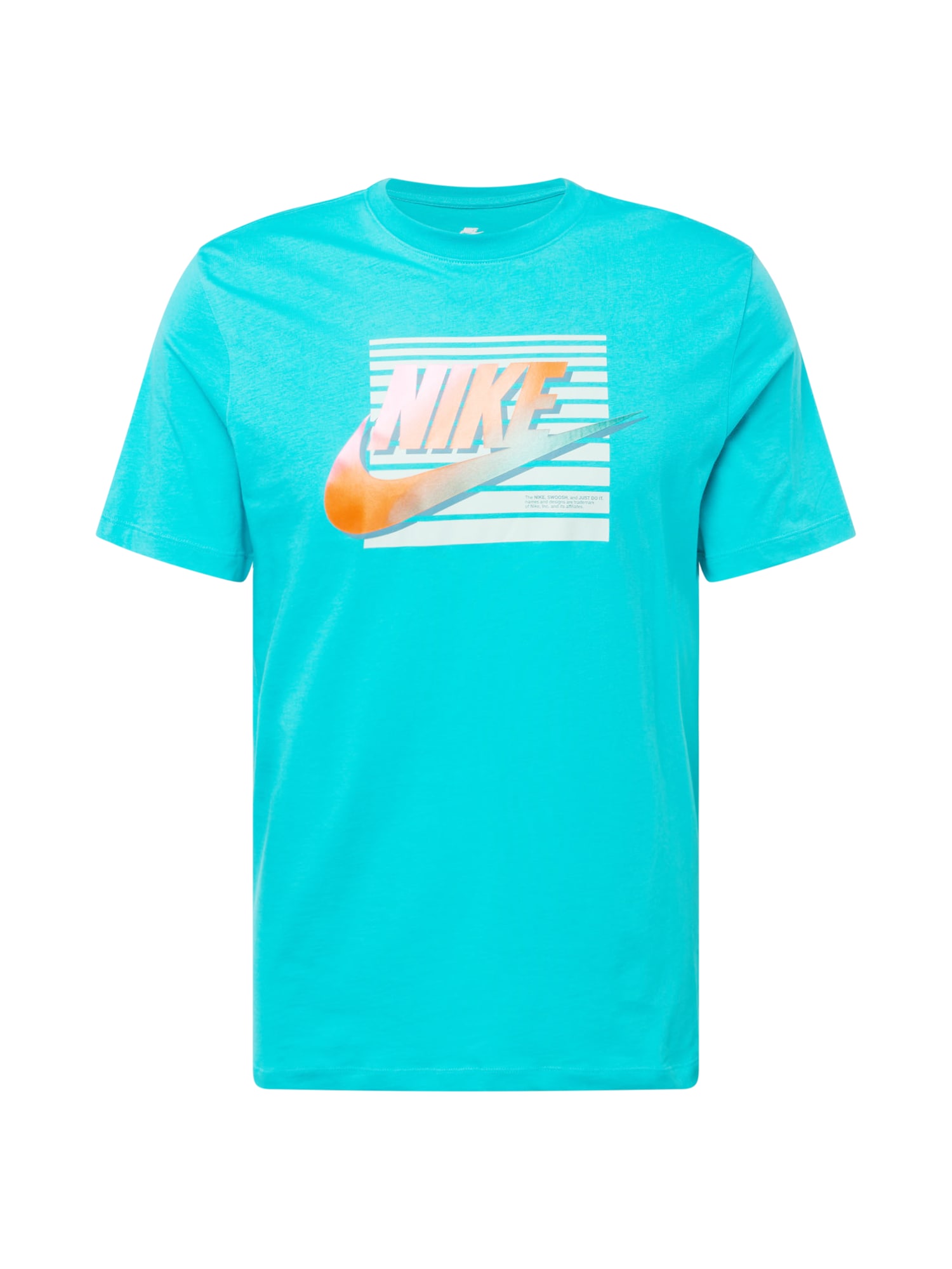 Nike Sportswear Póló 'Futara'  türkiz / világoskék / sötét narancssárga / rózsaszín