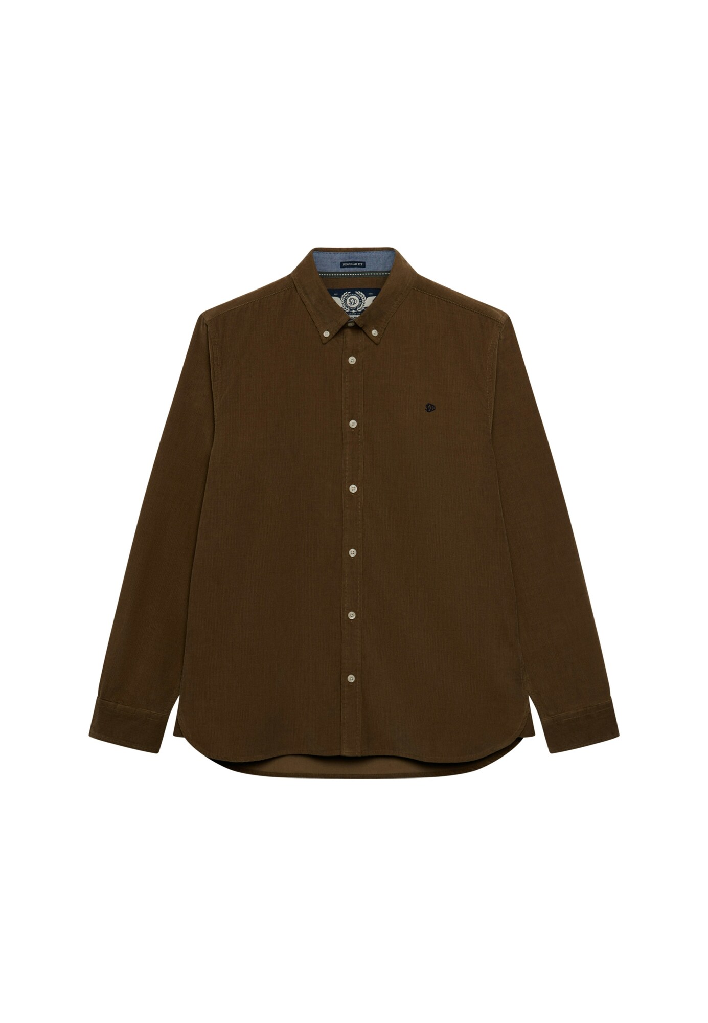 Superdry & Co Košeľa 'CLASSIC'  tmavohnedá