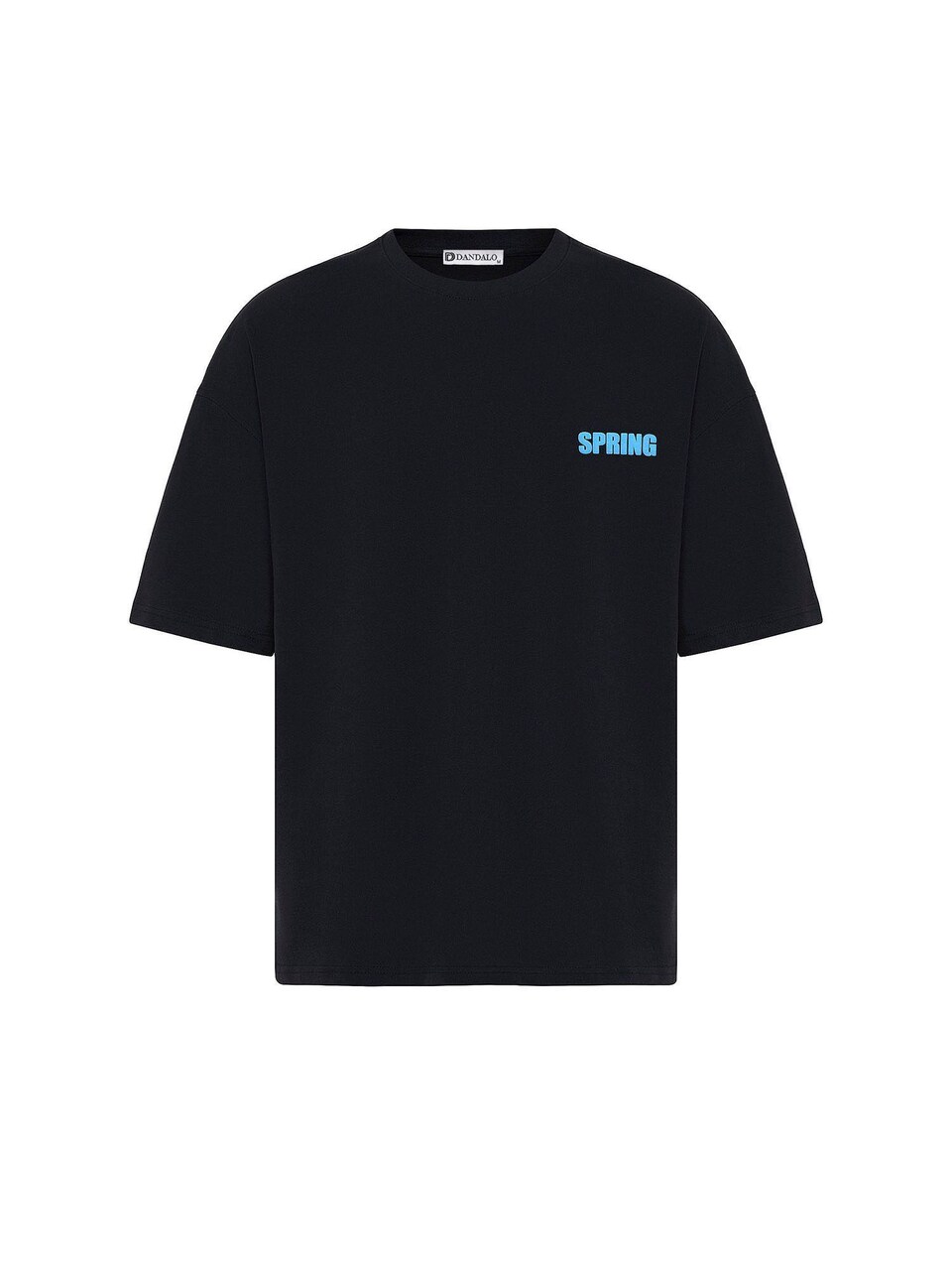 T-shirt aqua / svart