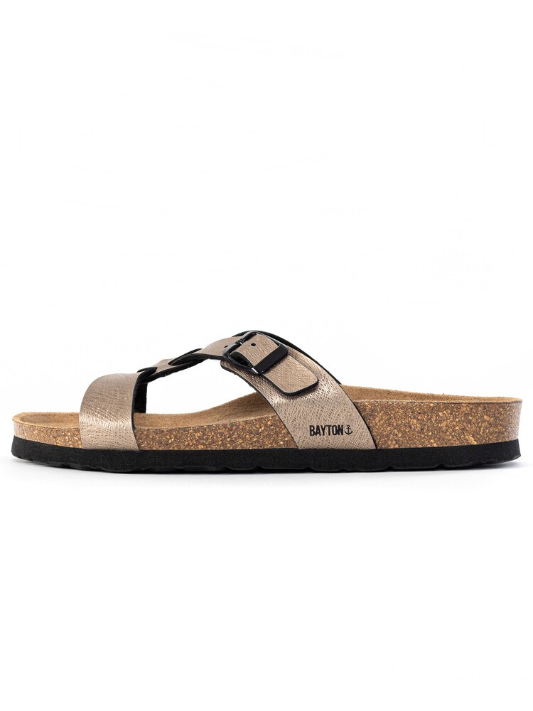 Bayton Pantolette 'Sebastian' Damen Größe 37 braun / hellbraun / schwarz