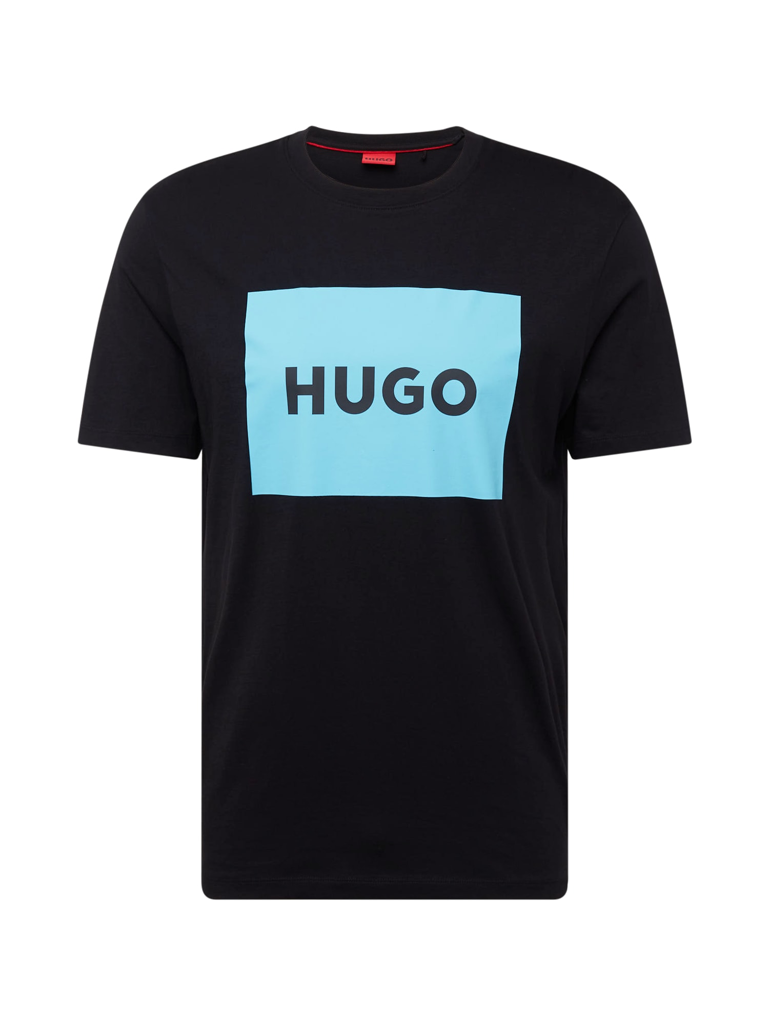 HUGO Red Тениска 'Dulive'  светлосиньо / черно
