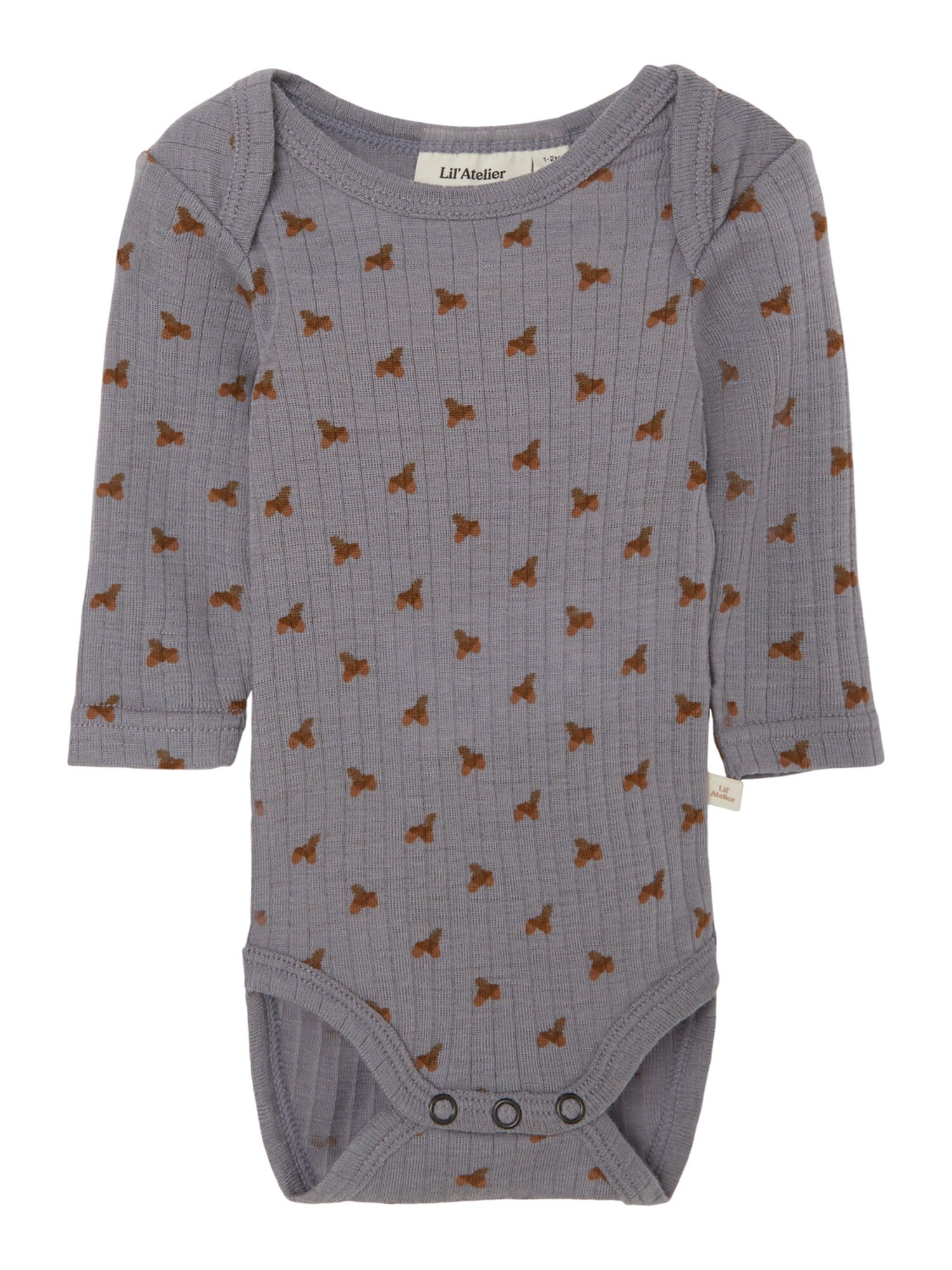 Lil ' Atelier Kids Macacão/Body 'Fargo'  castanho / cinzento escuro